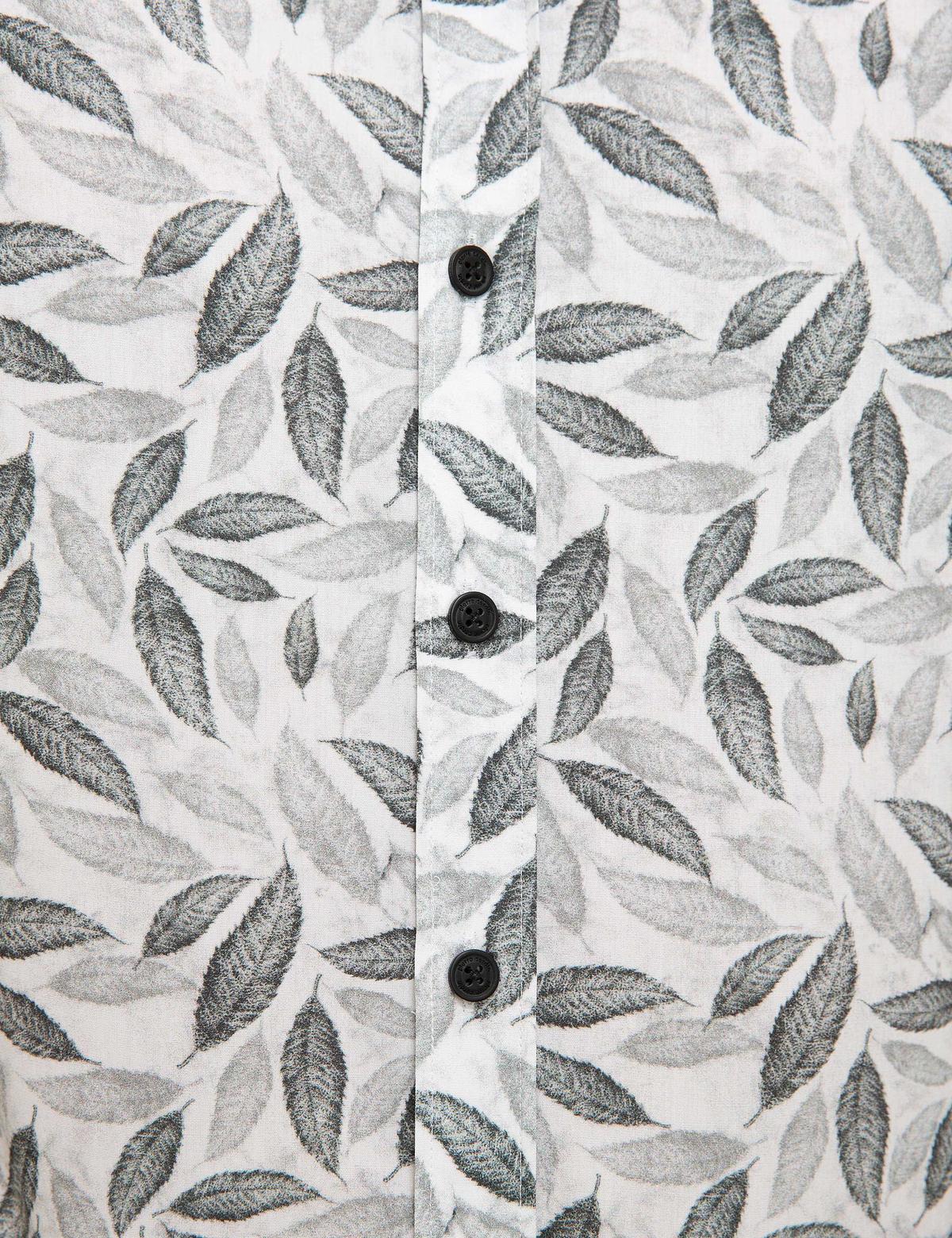 Gri Slim Fit Uzun Kollu Gömlek - 50209263010