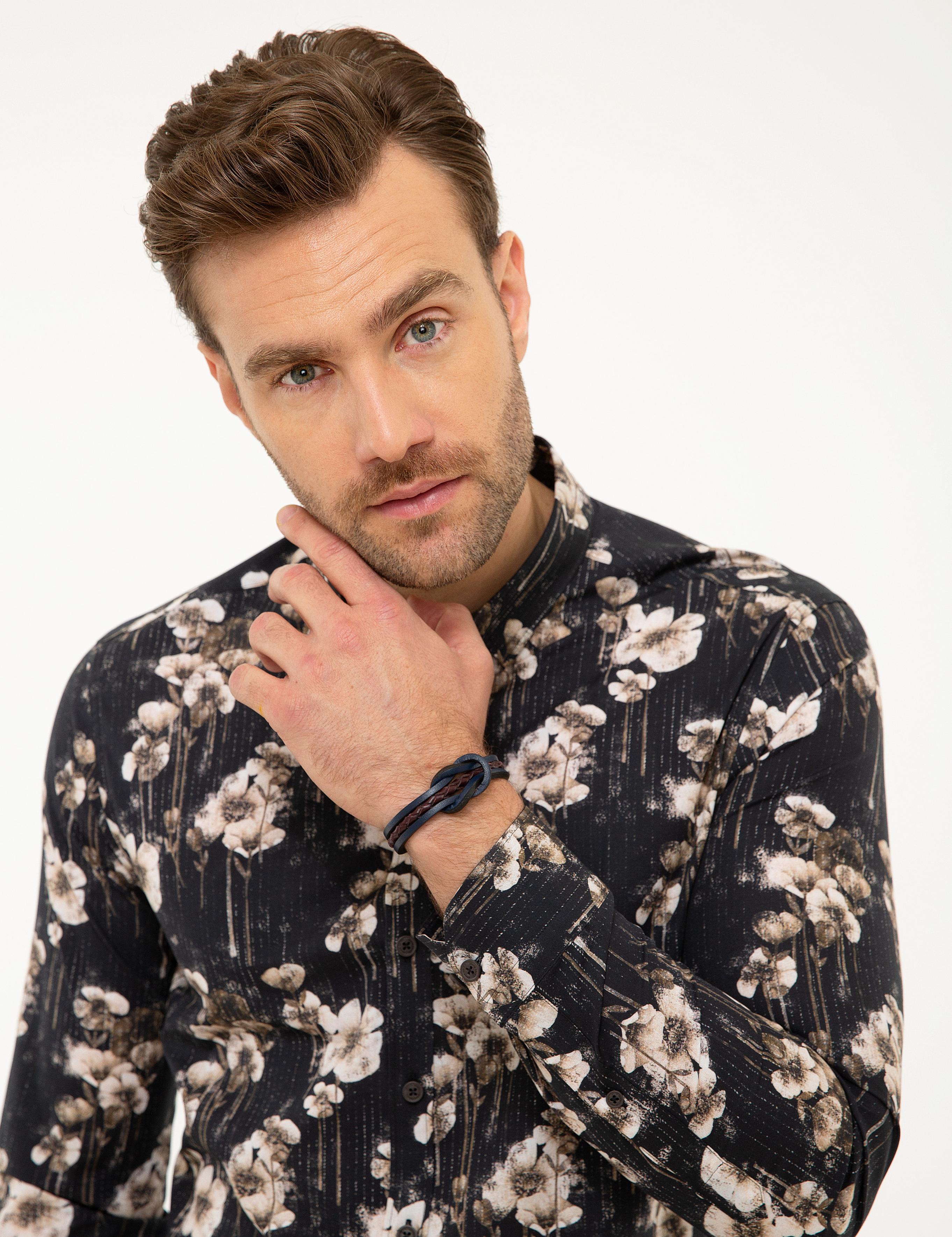 Kahverengi Slim Fit Gömlek