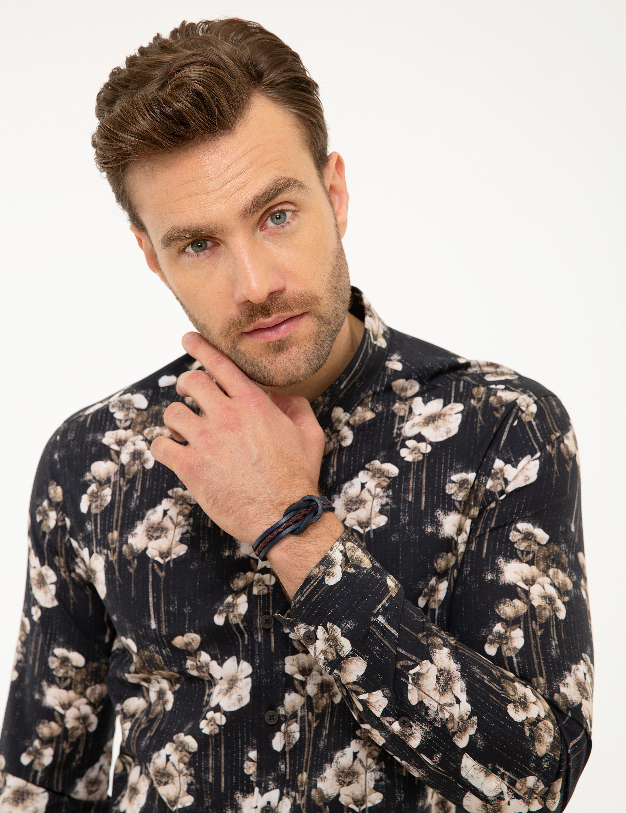 Kahverengi Slim Fit Gömlek
