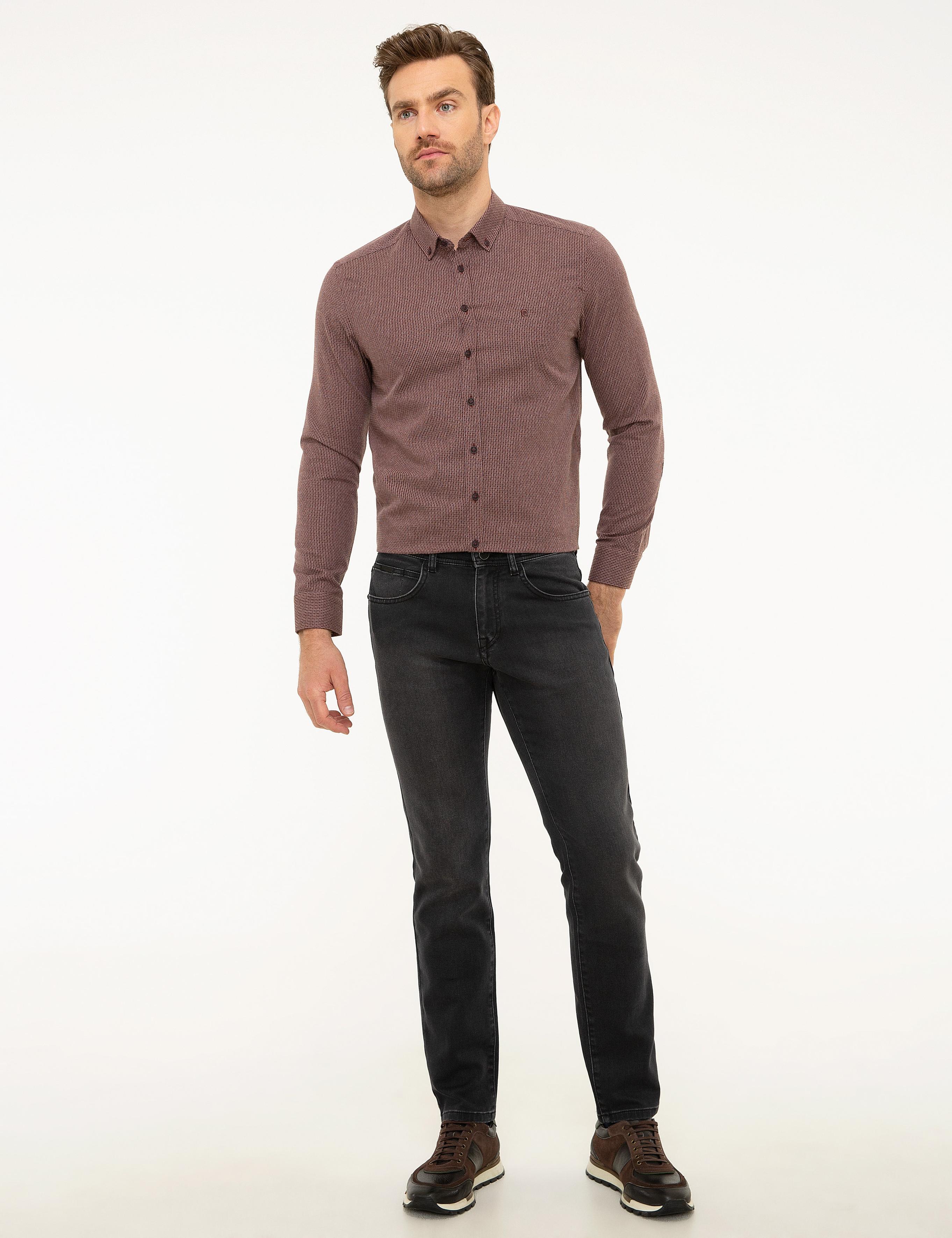 Bordo Slim Fit Gömlek