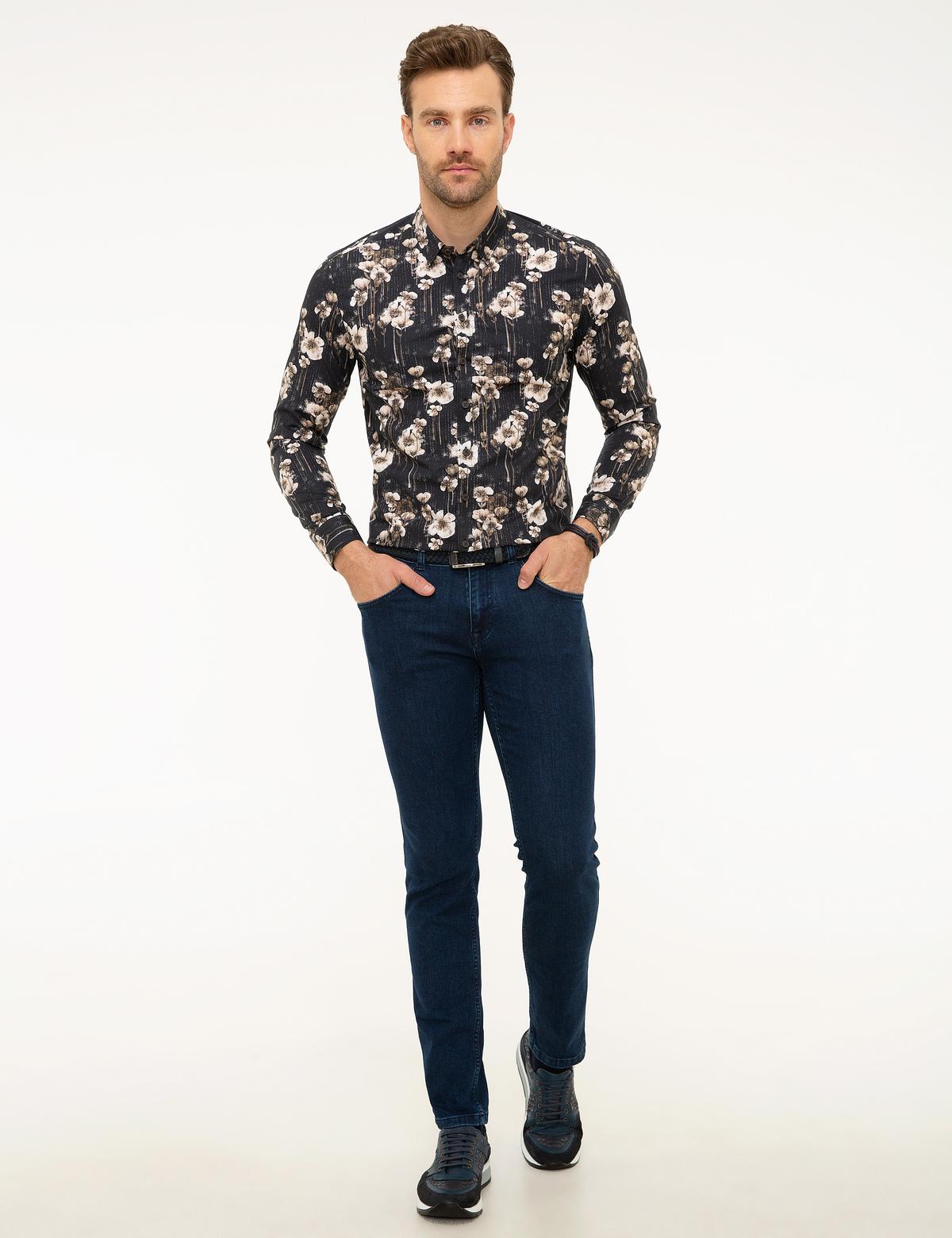 Kahverengi Slim Fit Gömlek - 50209323012