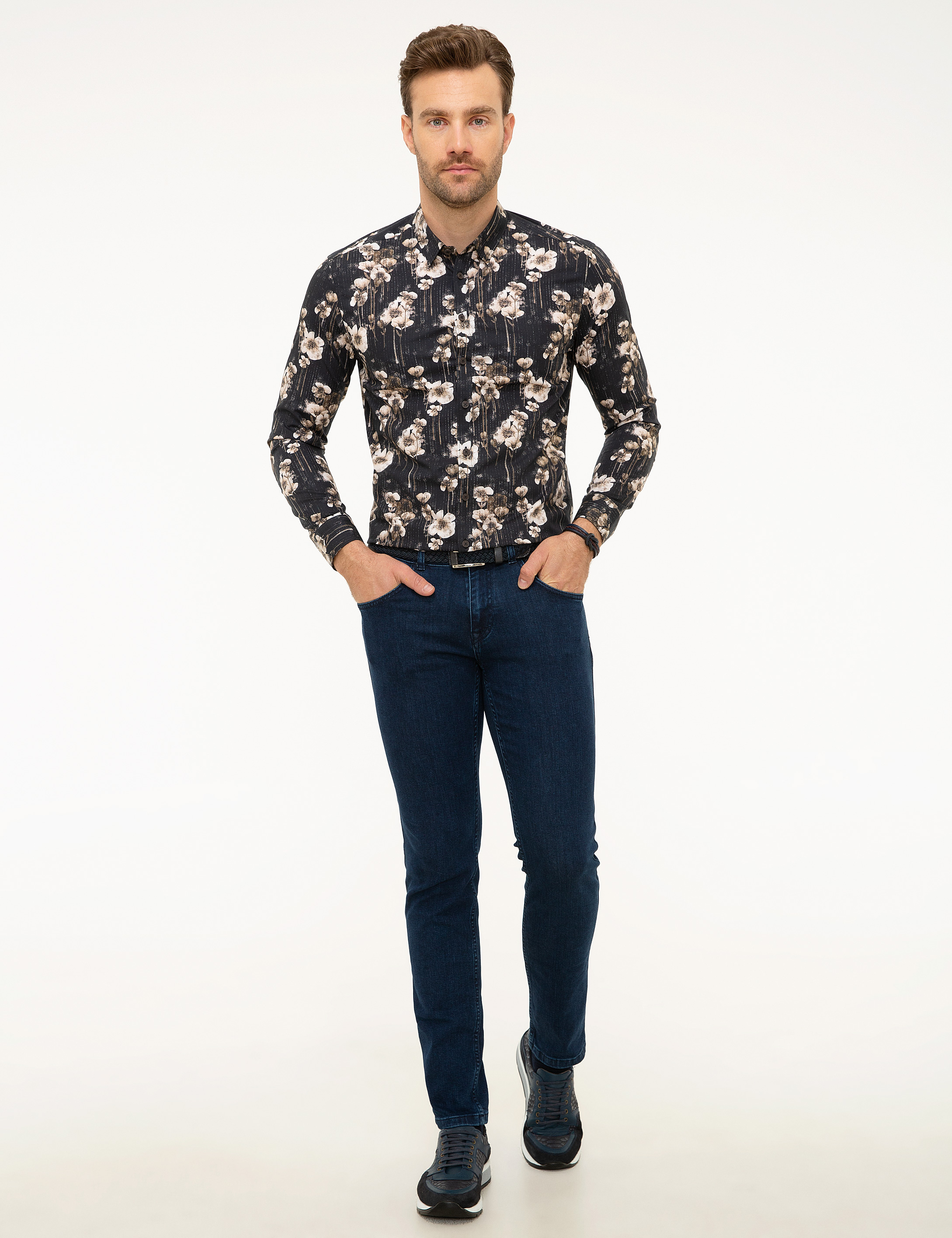 Kahverengi Slim Fit Gömlek