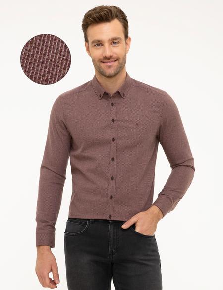Bordo Slim Fit Gömlek - 50209600004