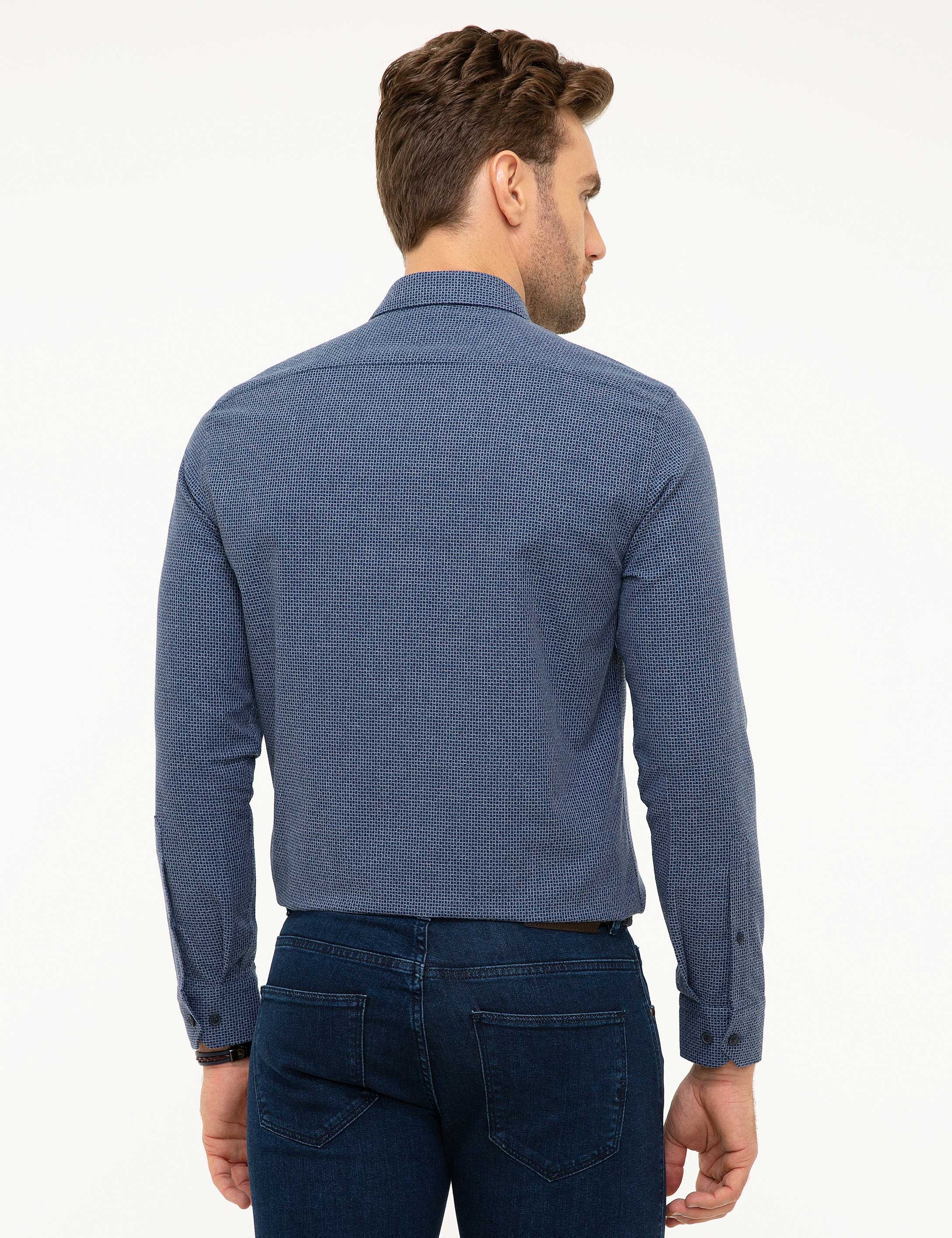 Lacivert Slim Fit Gömlek