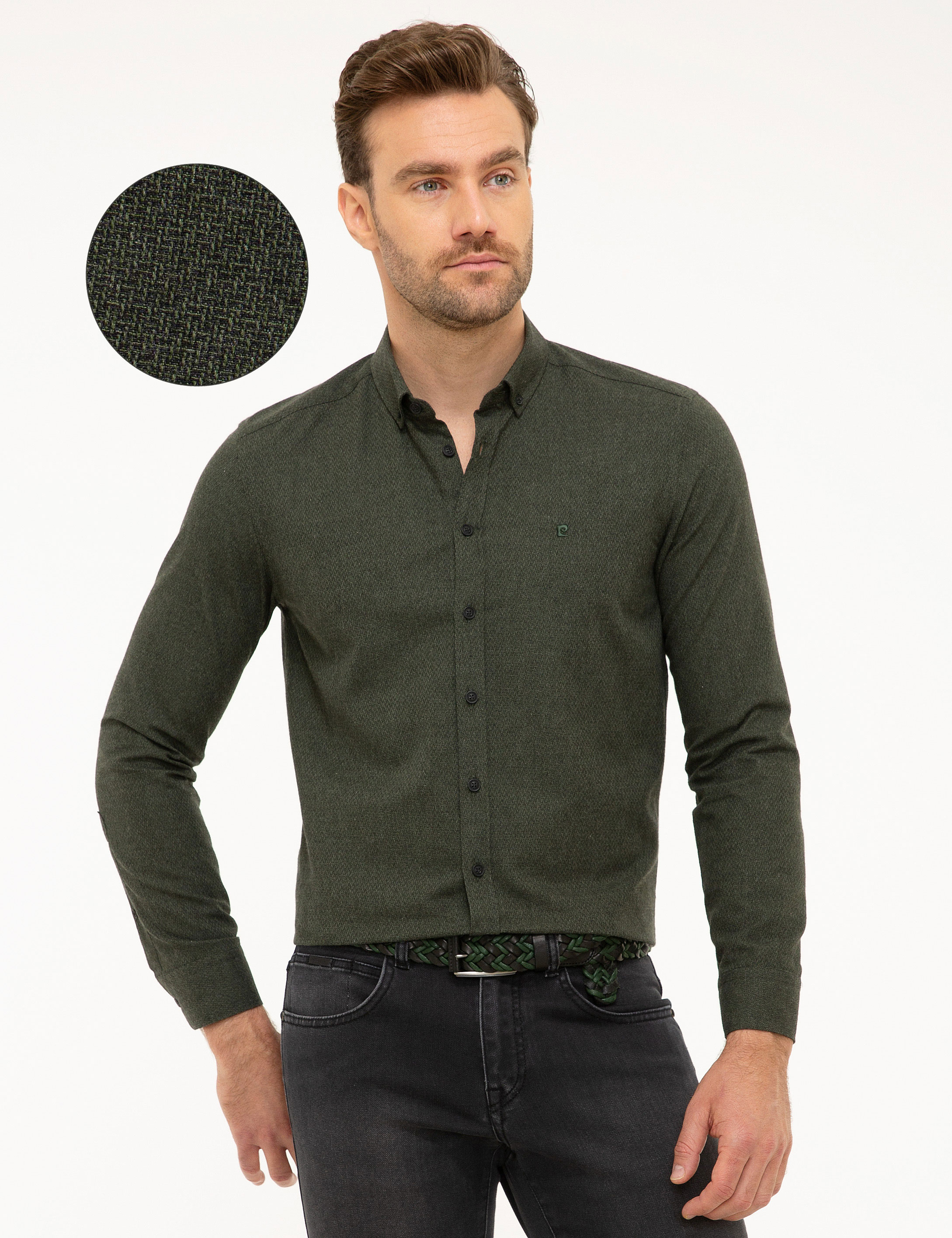Yeşil Slim Fit Gömlek - Image 1