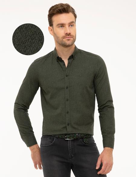 Yeşil Slim Fit Gömlek - 50209638019