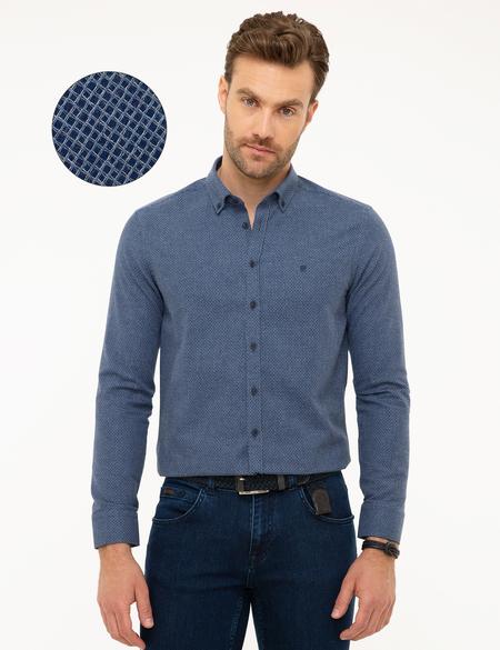 Lacivert Slim Fit Gömlek - 50209600013