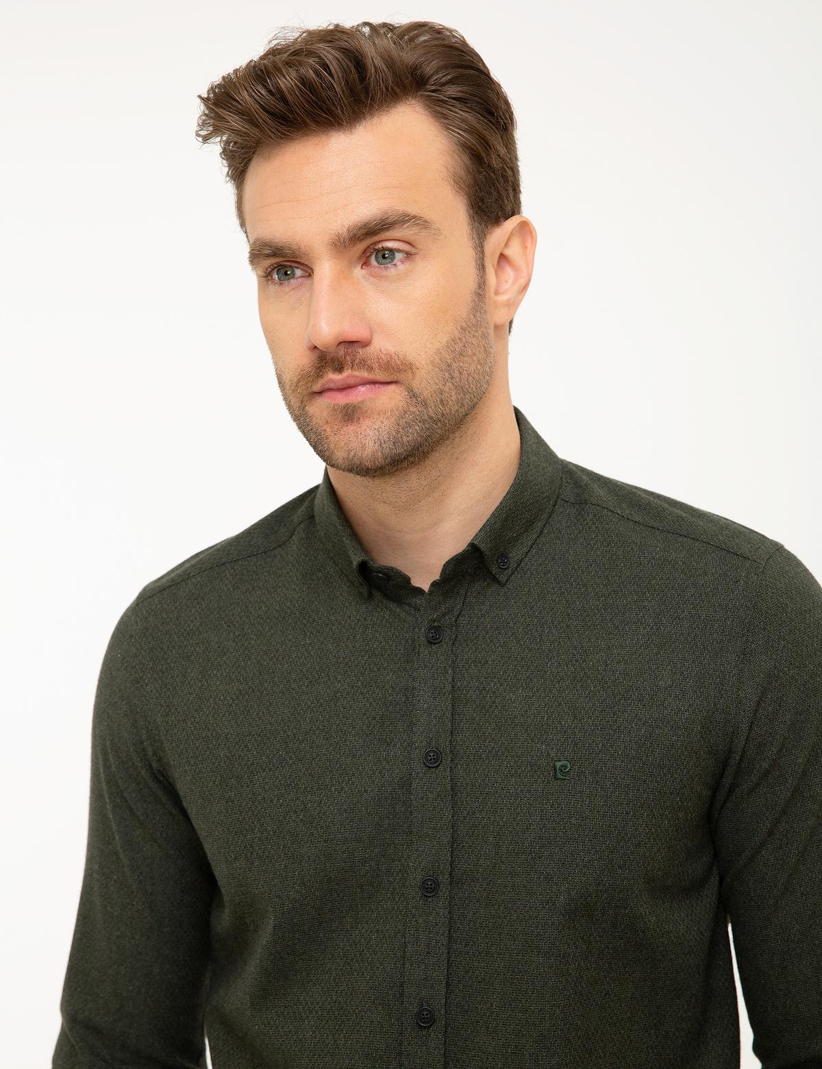 Yeşil Slim Fit Gömlek - 50209638019