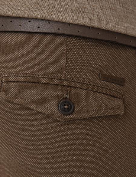 Açık Kahverengi Slim Fit Kanvas Pantolon - 50209763043