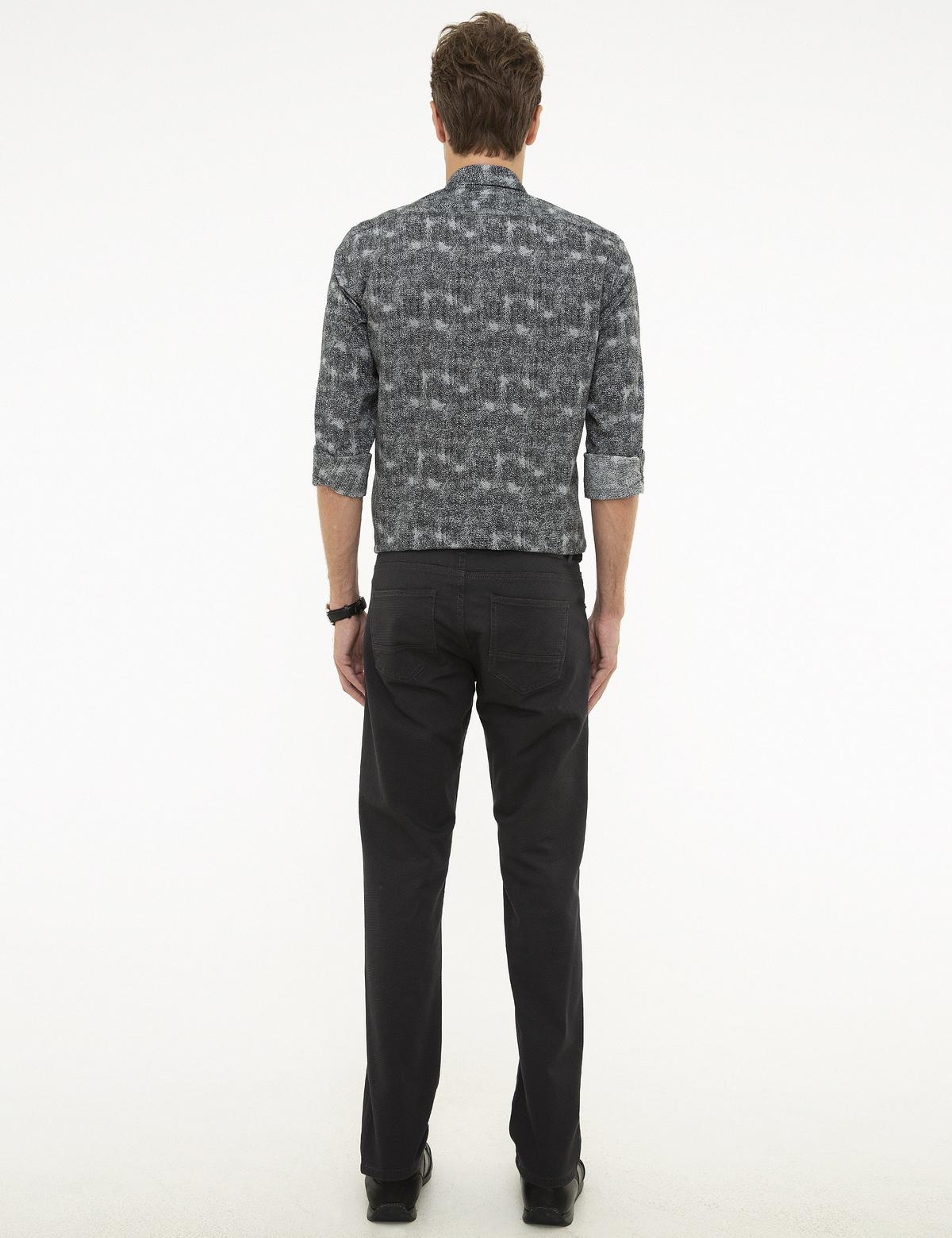 Antrasit Slim Fit Kanvas Pantolon - 50209769045