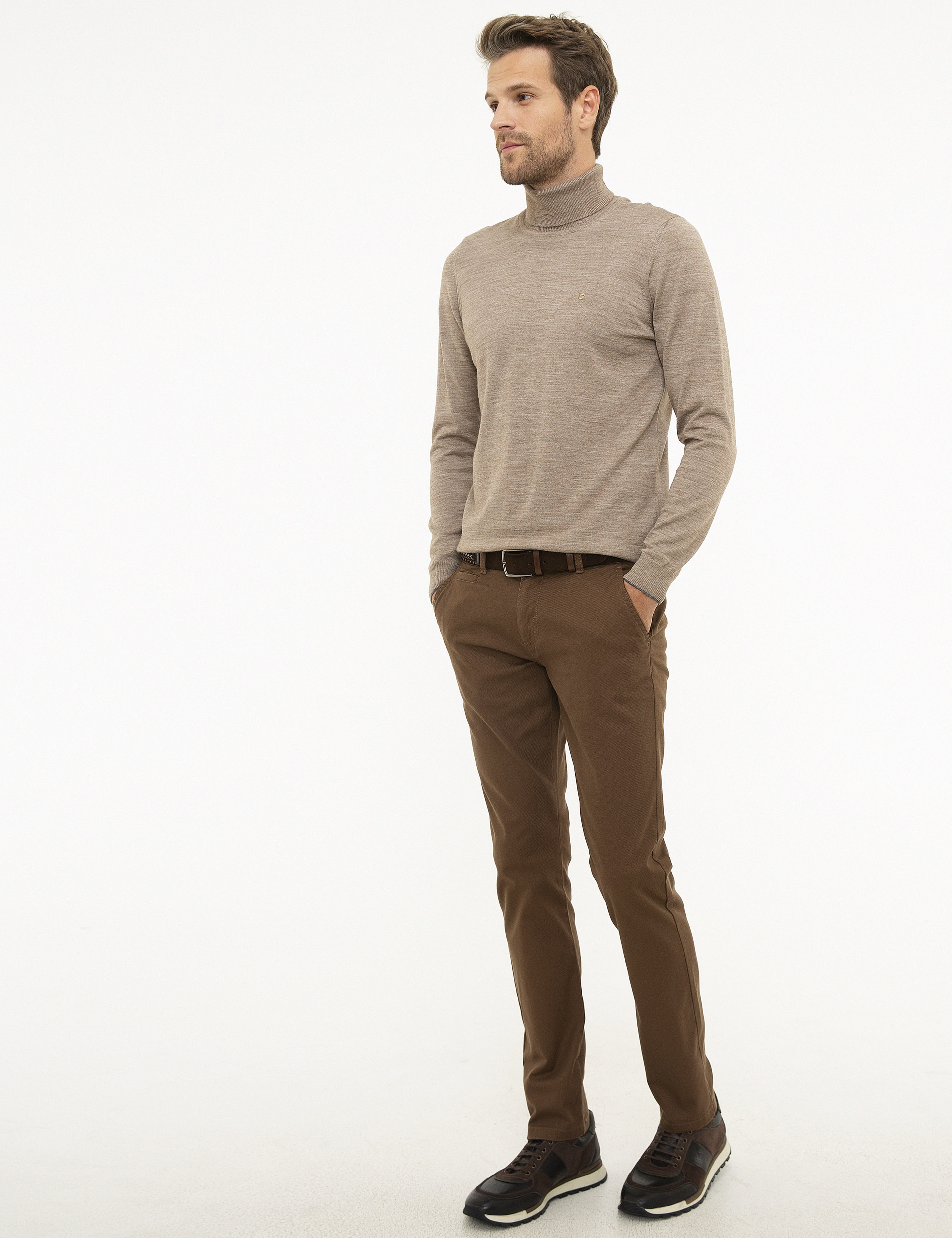Camel Slim Fit Kanvas Pantolon - Image 2