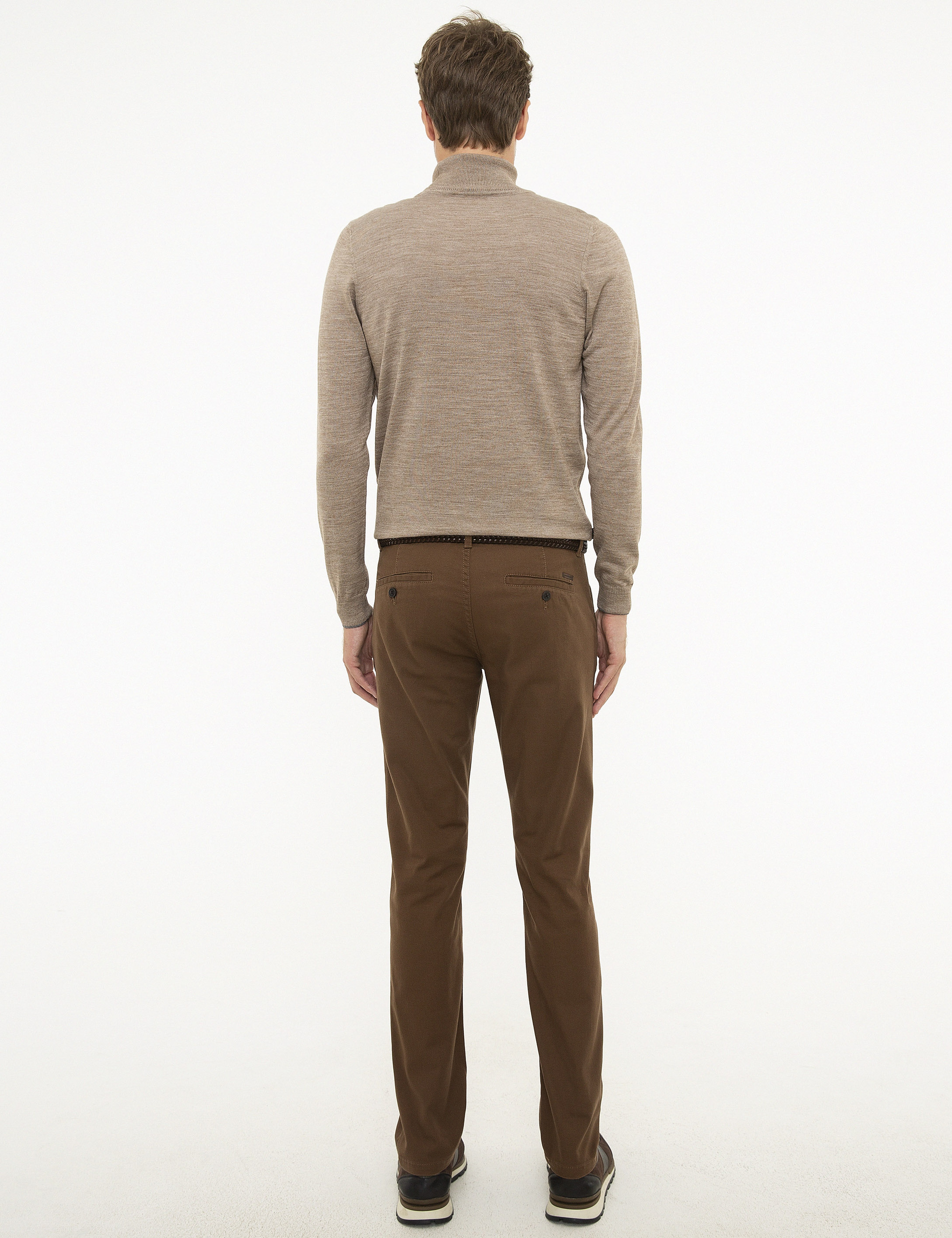 Camel Slim Fit Kanvas Pantolon - Image 3