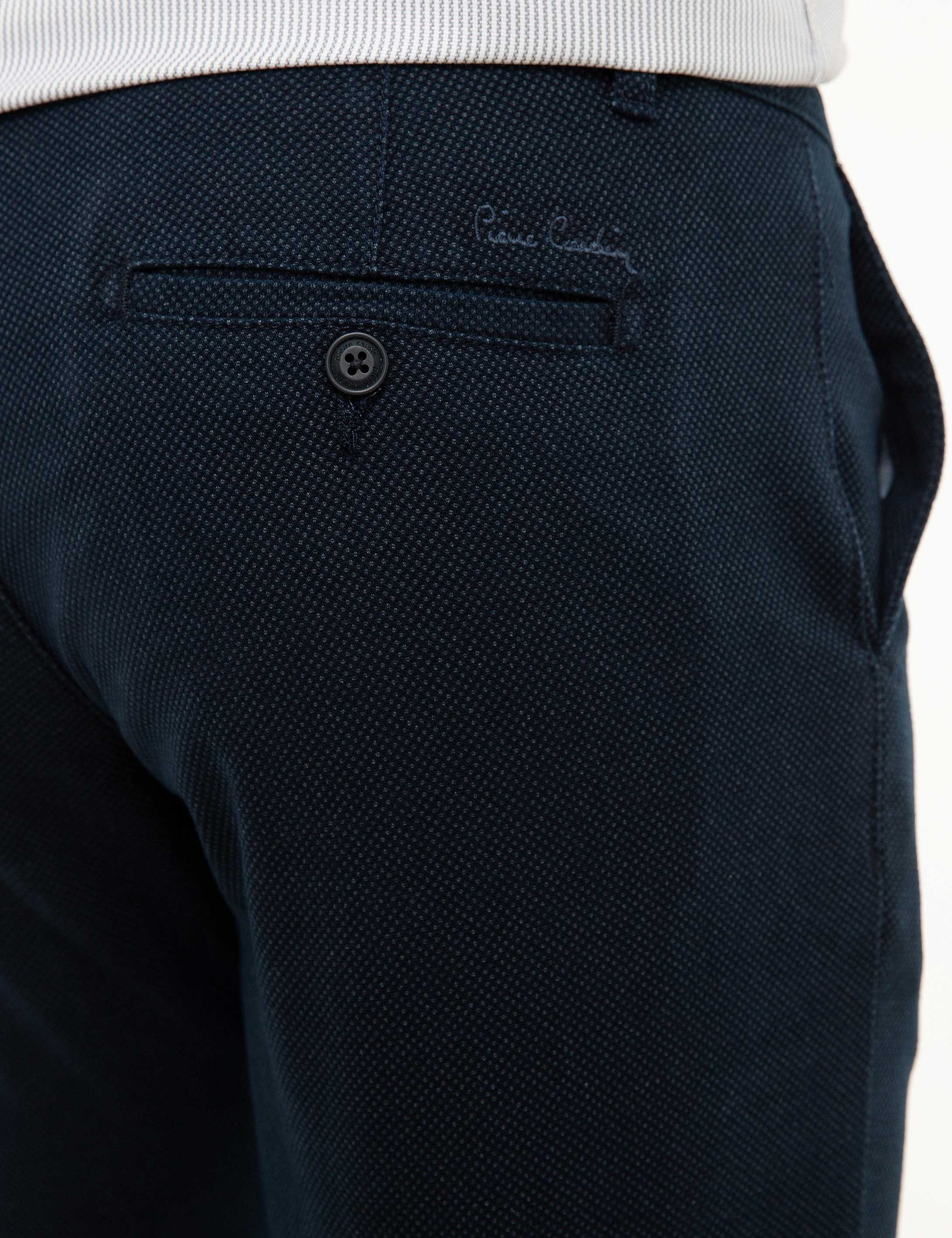 Lacivert Slim Fit Kanvas Pantolon - Image 4