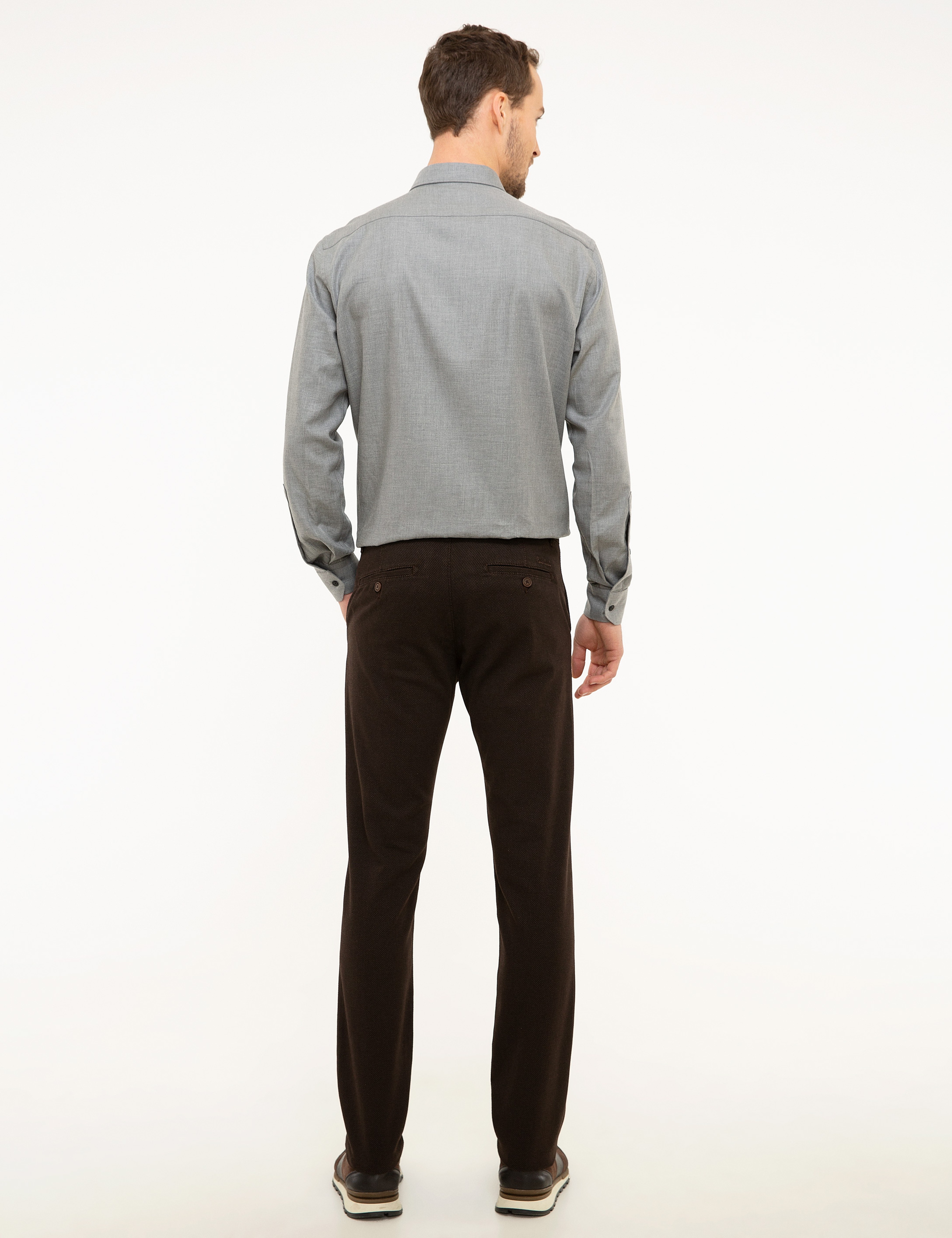 Kahverengi Slim Fit Chino Pantolon