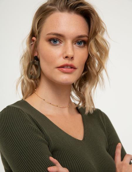 Haki Triko Kazak - 50210380050