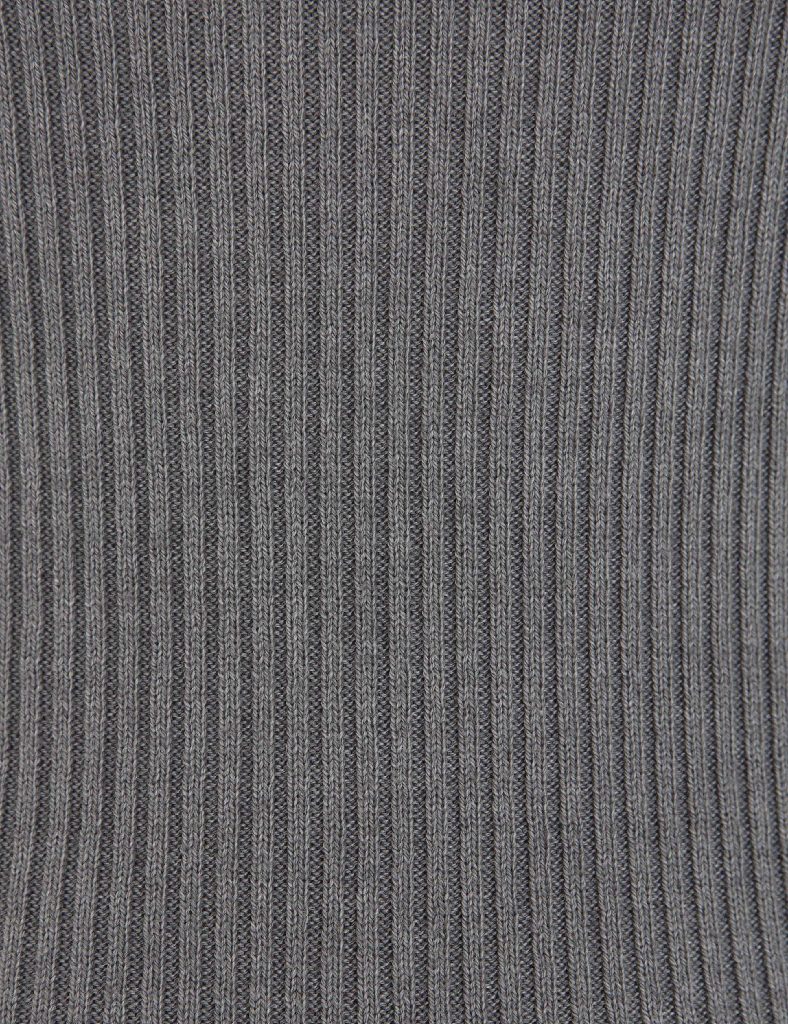 Gri Slim Fit V Yaka Kazak