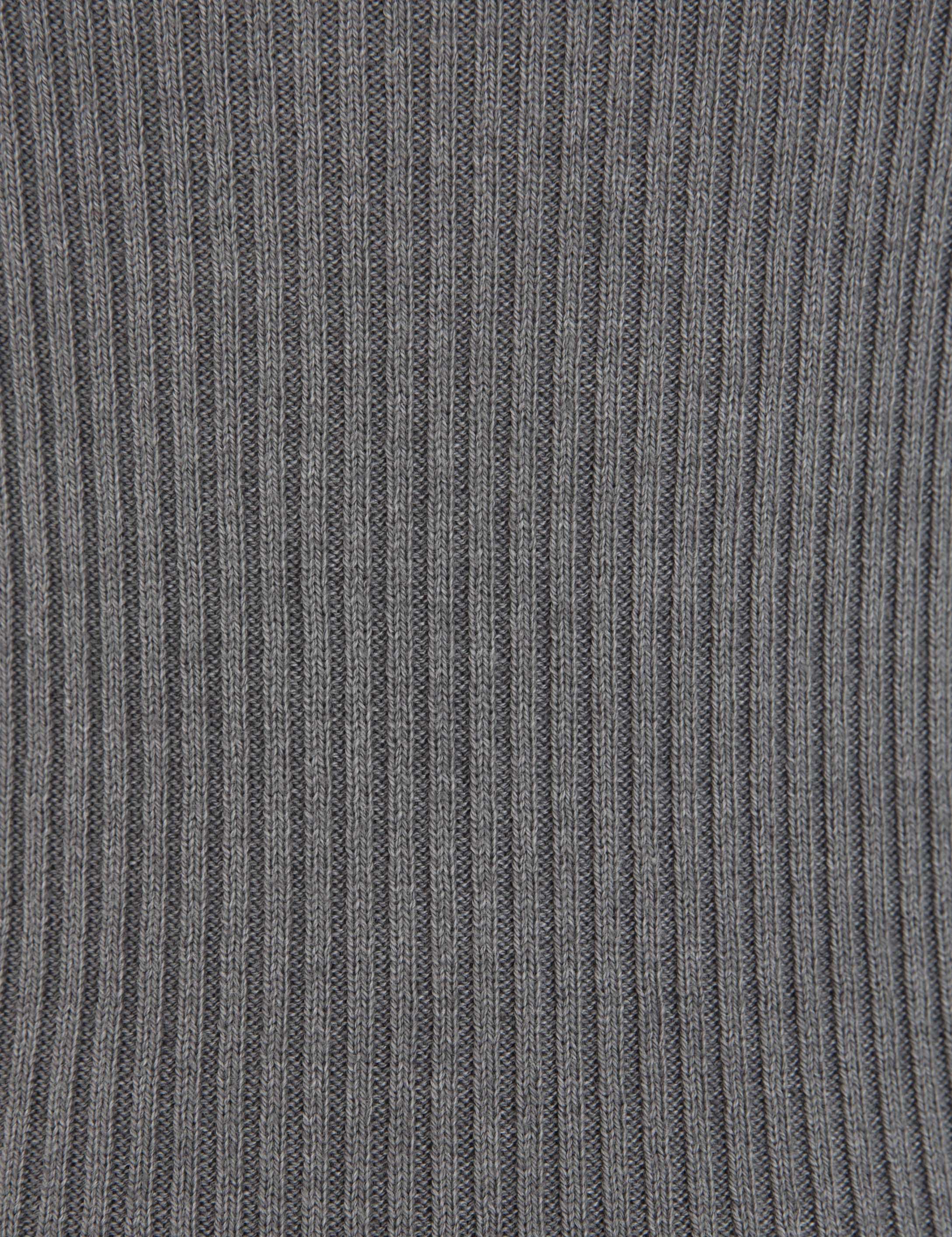 Gri Slim Fit V Yaka Kazak - Image 6