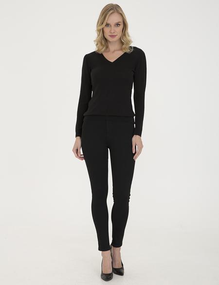 Siyah Slim Fit Kazak - 50210425001