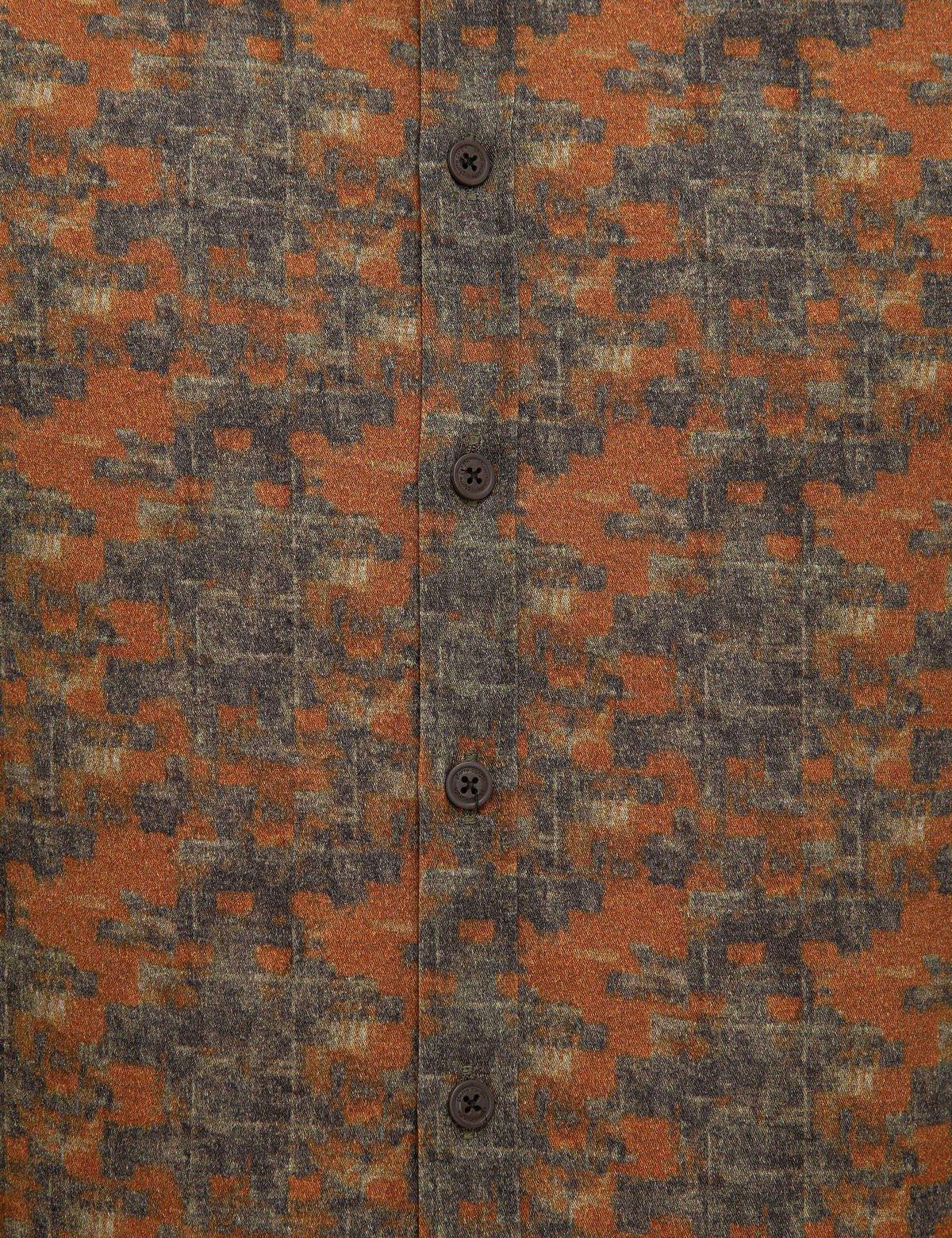 Turuncu Slim Fit Uzun Kollu Gömlek - 50213182007