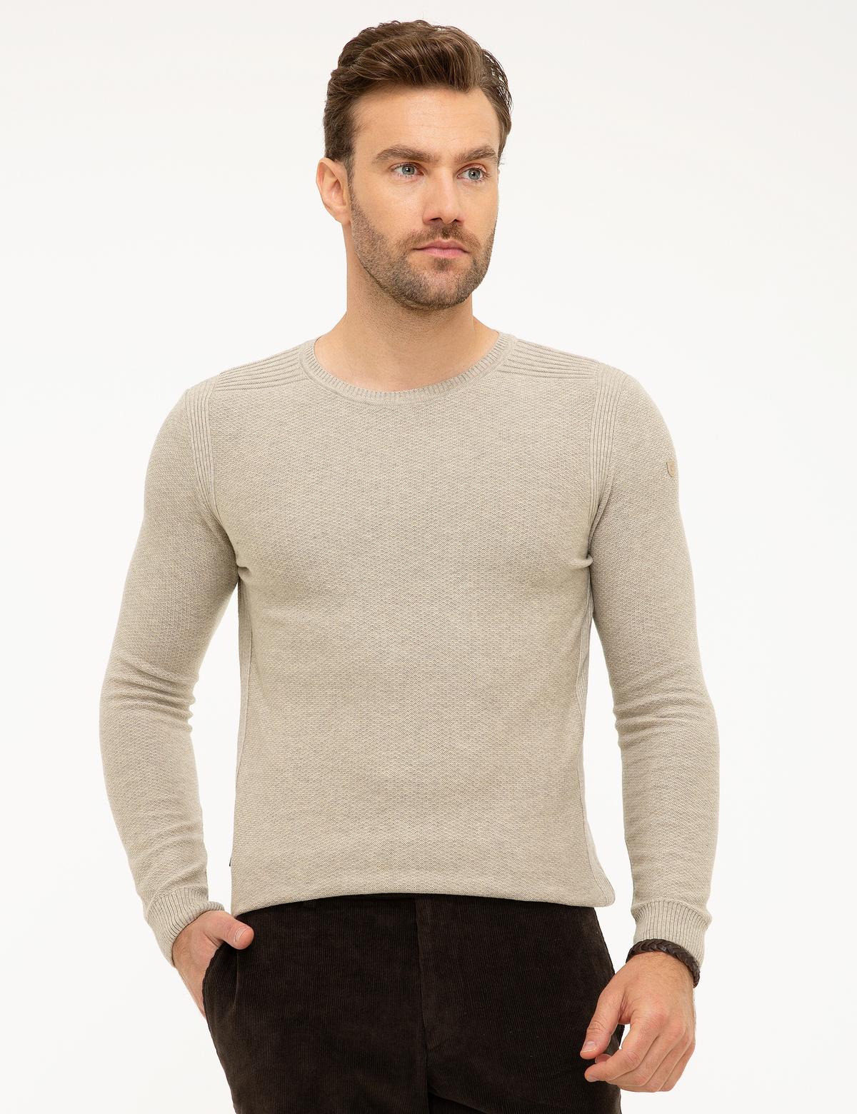 Kum Melanj Slim Fit Kazak - 50209939019