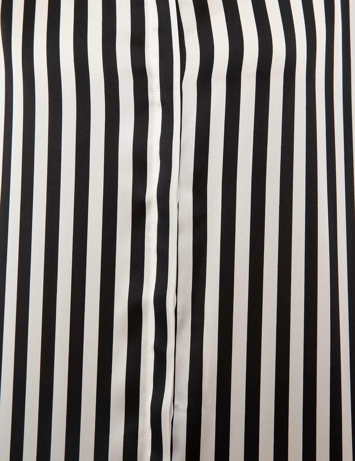 Siyah Çizgili Uzun Kollu Gömlek - 50209163016