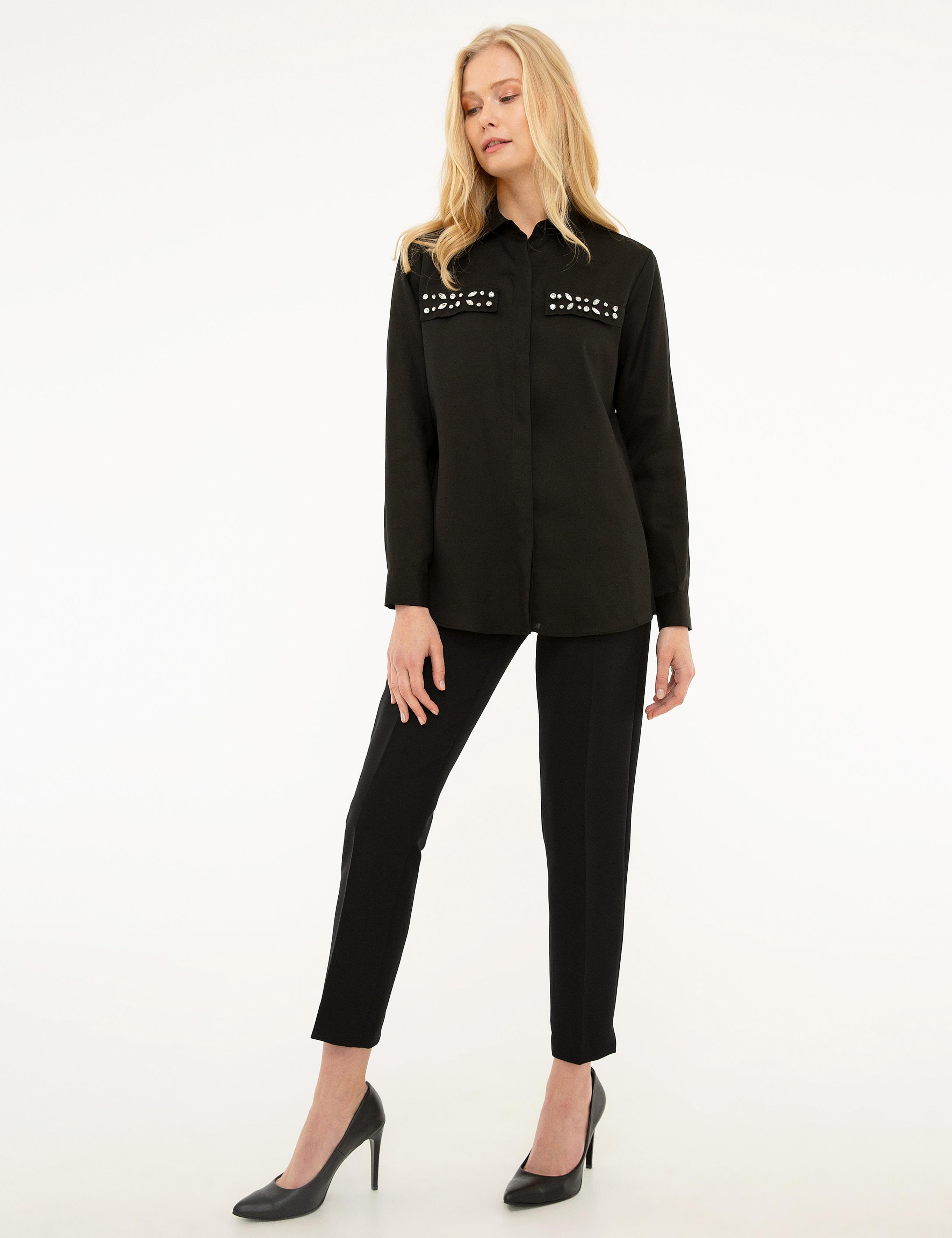 Siyah Dokuma Gömlek