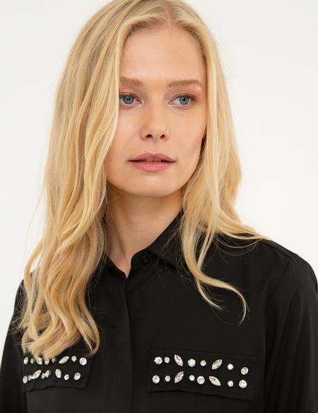 Siyah Dokuma Gömlek - 50209191047