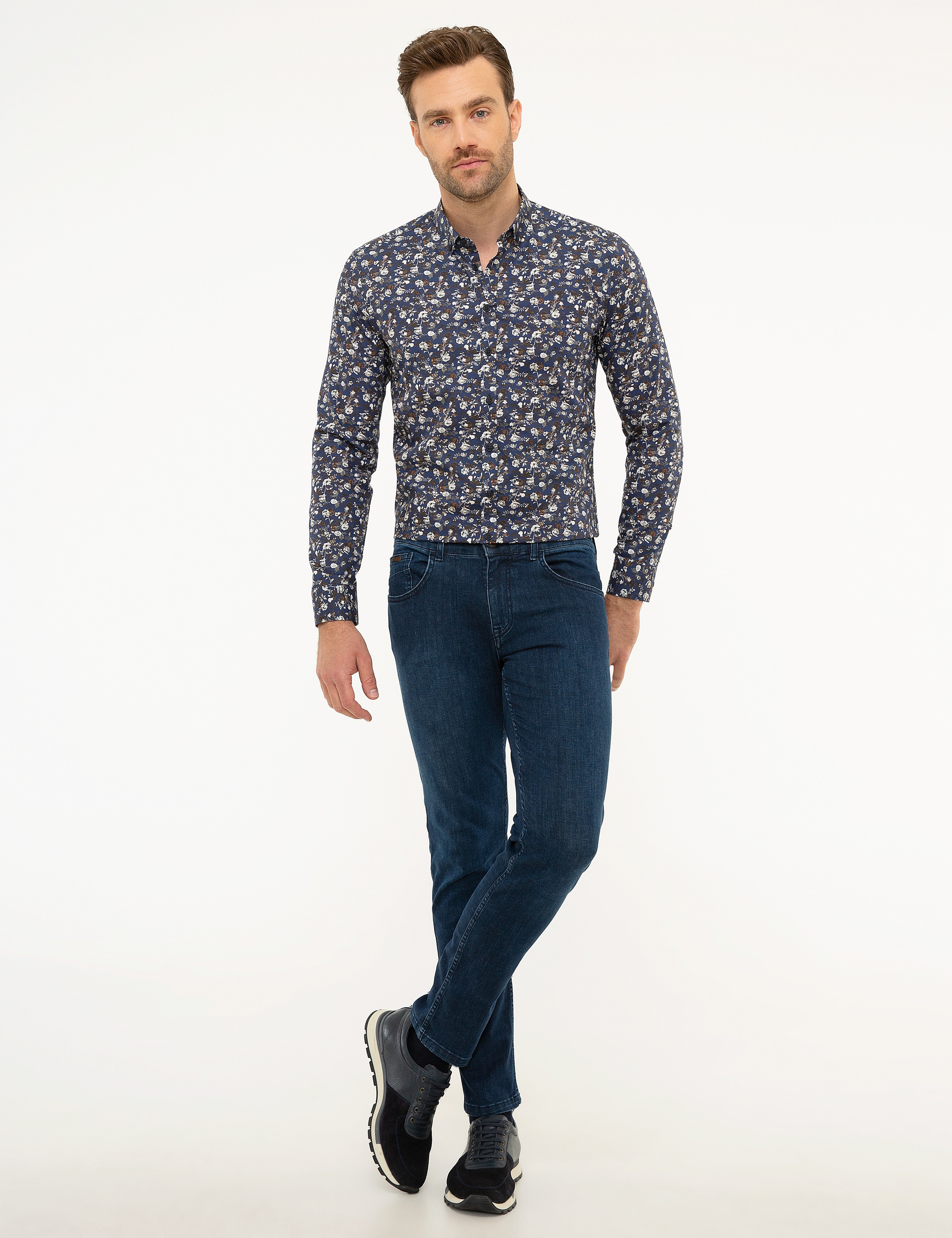 Lacivert Slim Fit Gömlek - Image 4