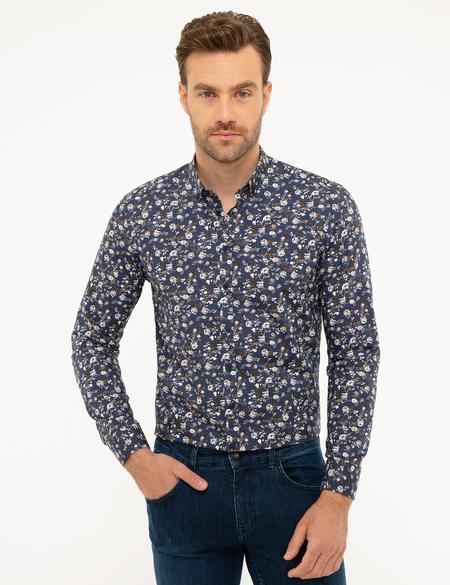 Lacivert Slim Fit Gömlek - 50209266001