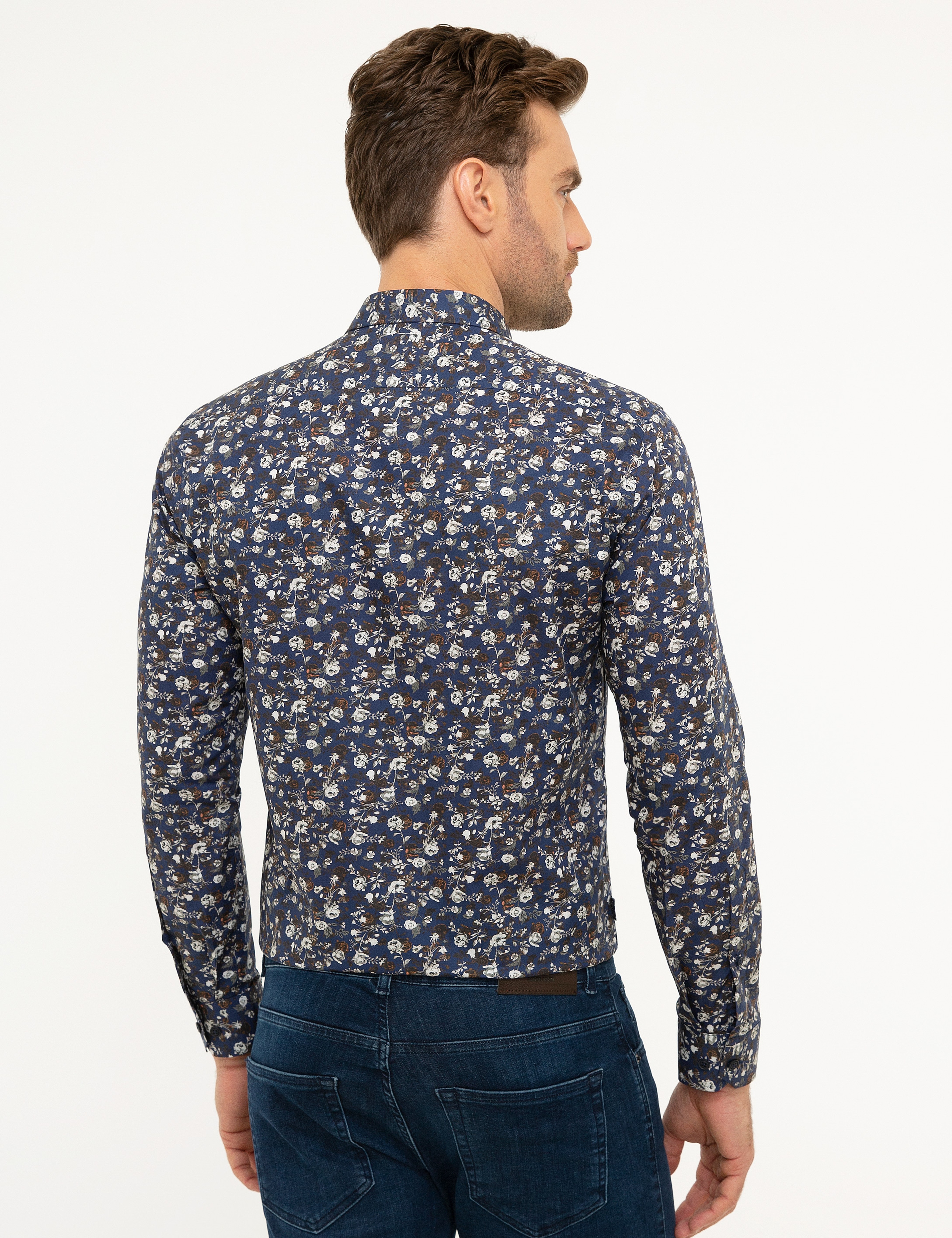 Lacivert Slim Fit Gömlek