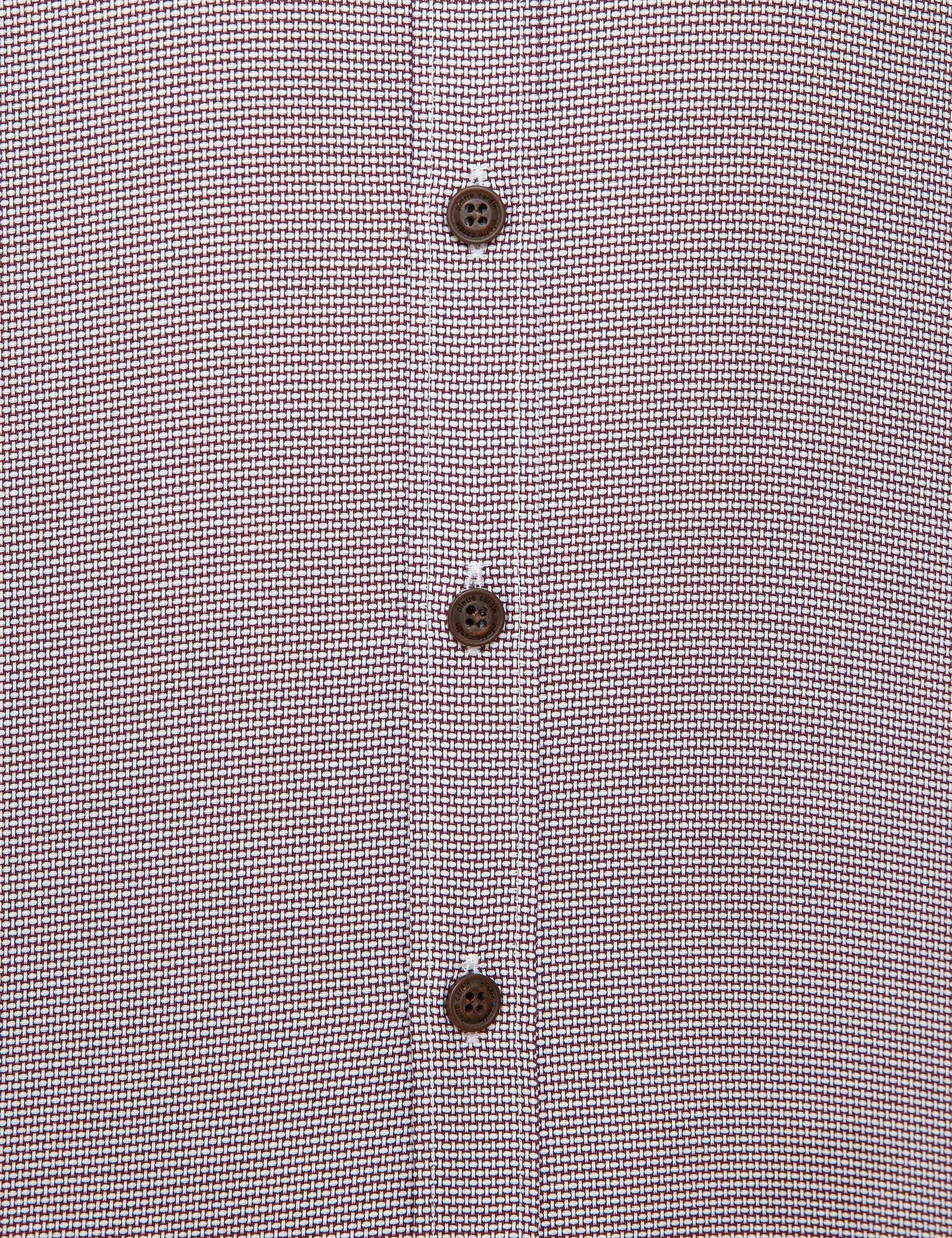 Bordo Slim Fit Uzun Kollu Gömlek