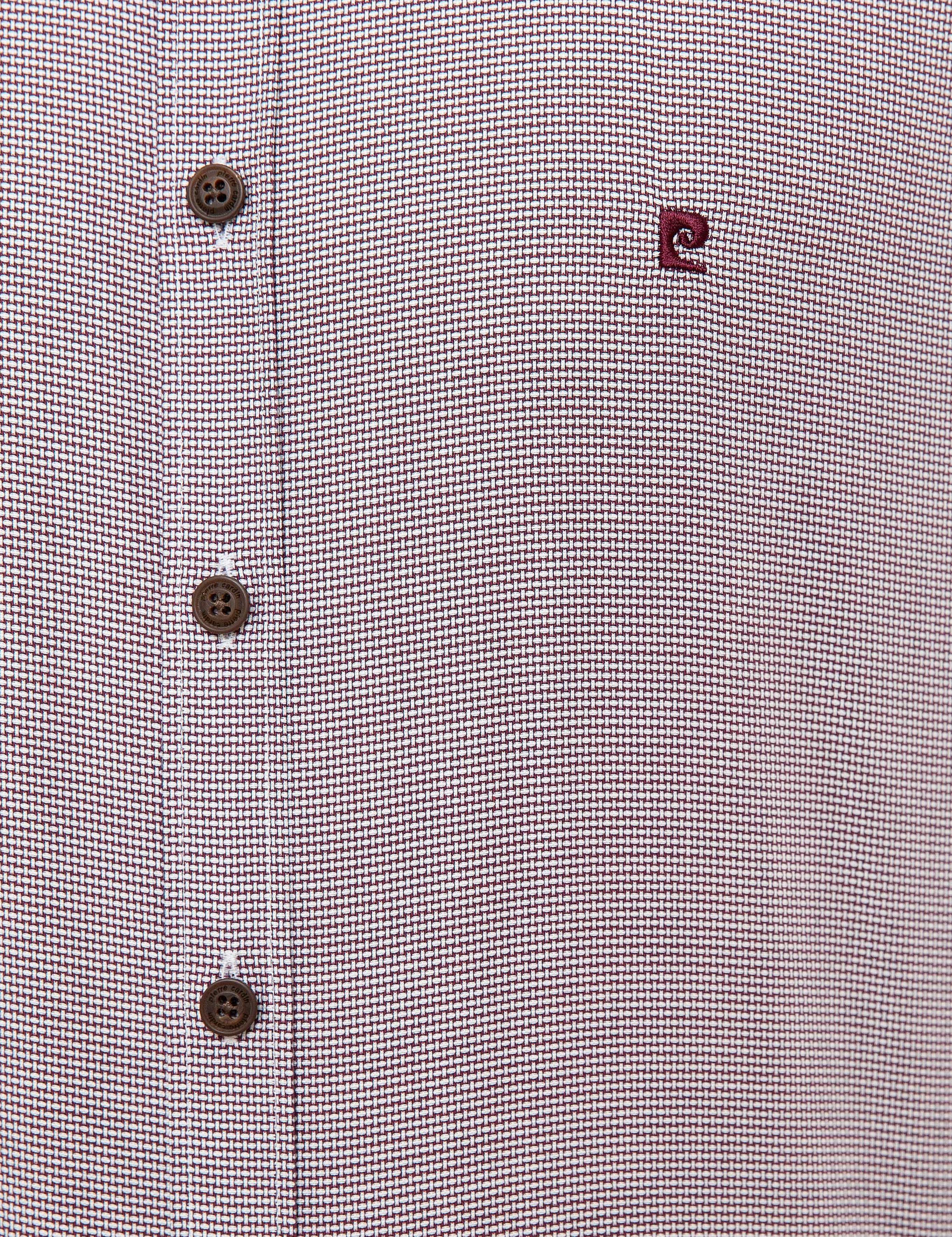 Bordo Slim Fit Uzun Kollu Gömlek