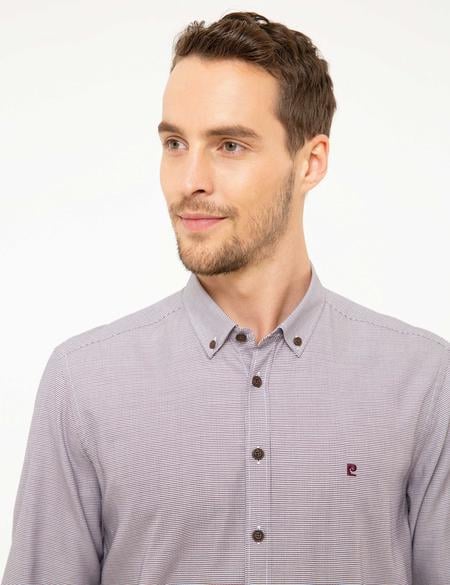 Bordo Slim Fit Uzun Kollu Gömlek - 50209268010