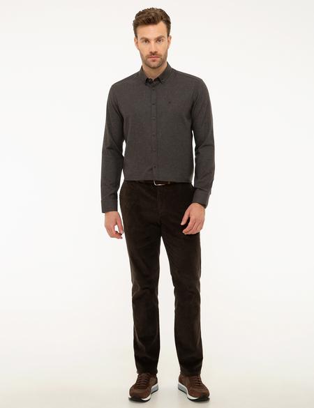 Kahverengi Slim Fit Gömlek - 50209598020