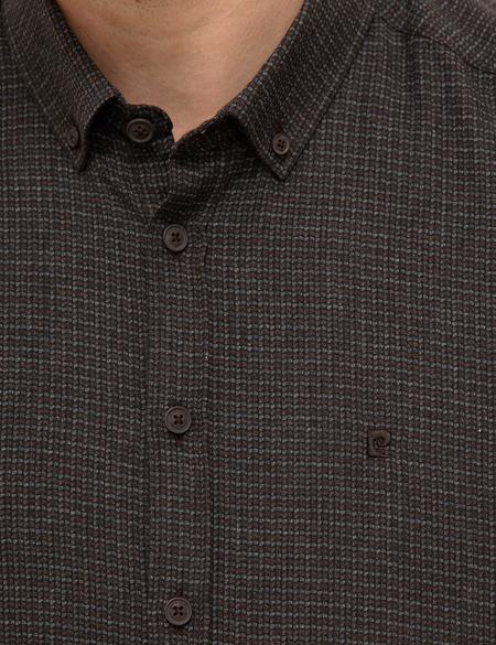 Kahverengi Slim Fit Gömlek - 50209598020