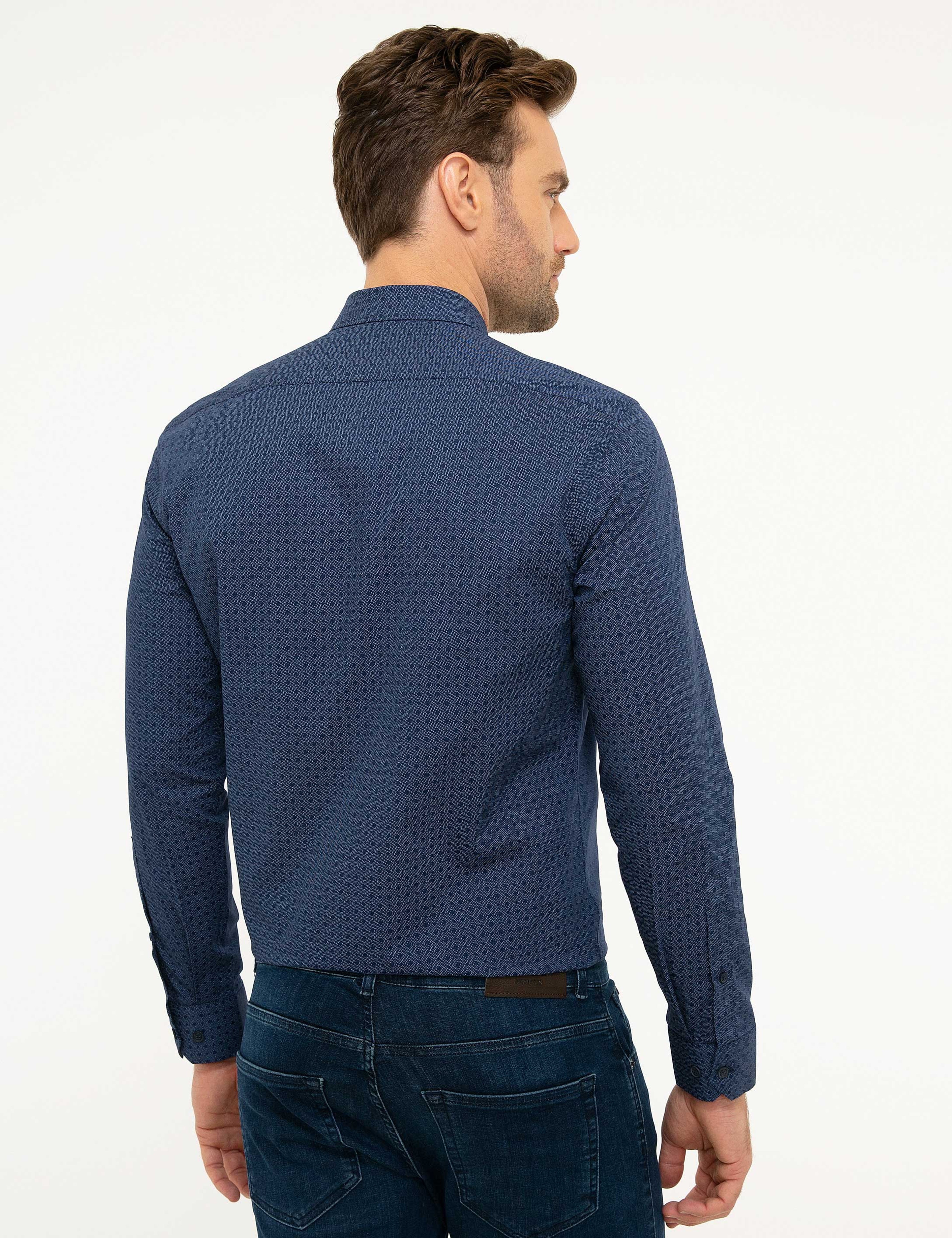 Lacivert Slim Fit Gömlek