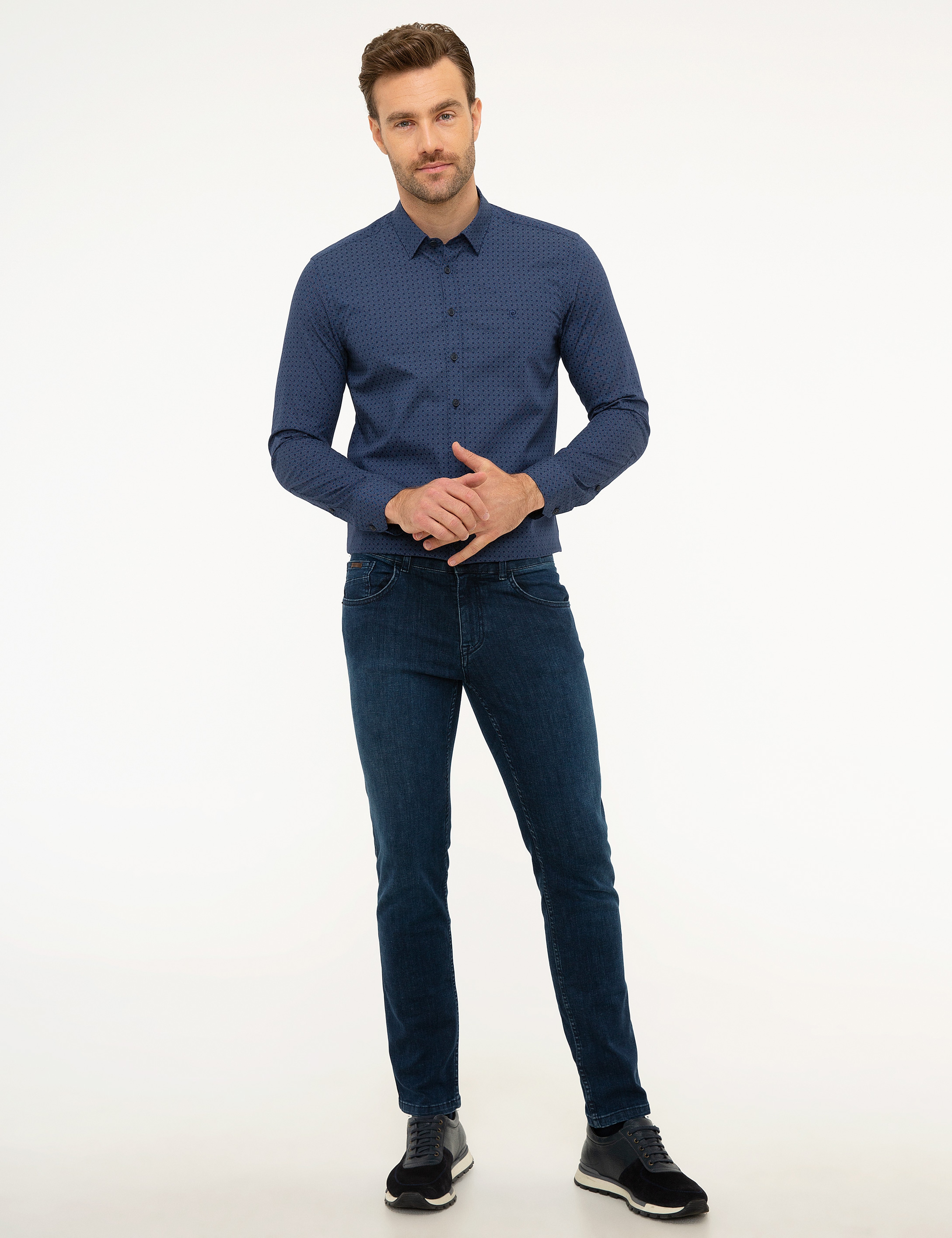 Lacivert Slim Fit Gömlek - Image 4