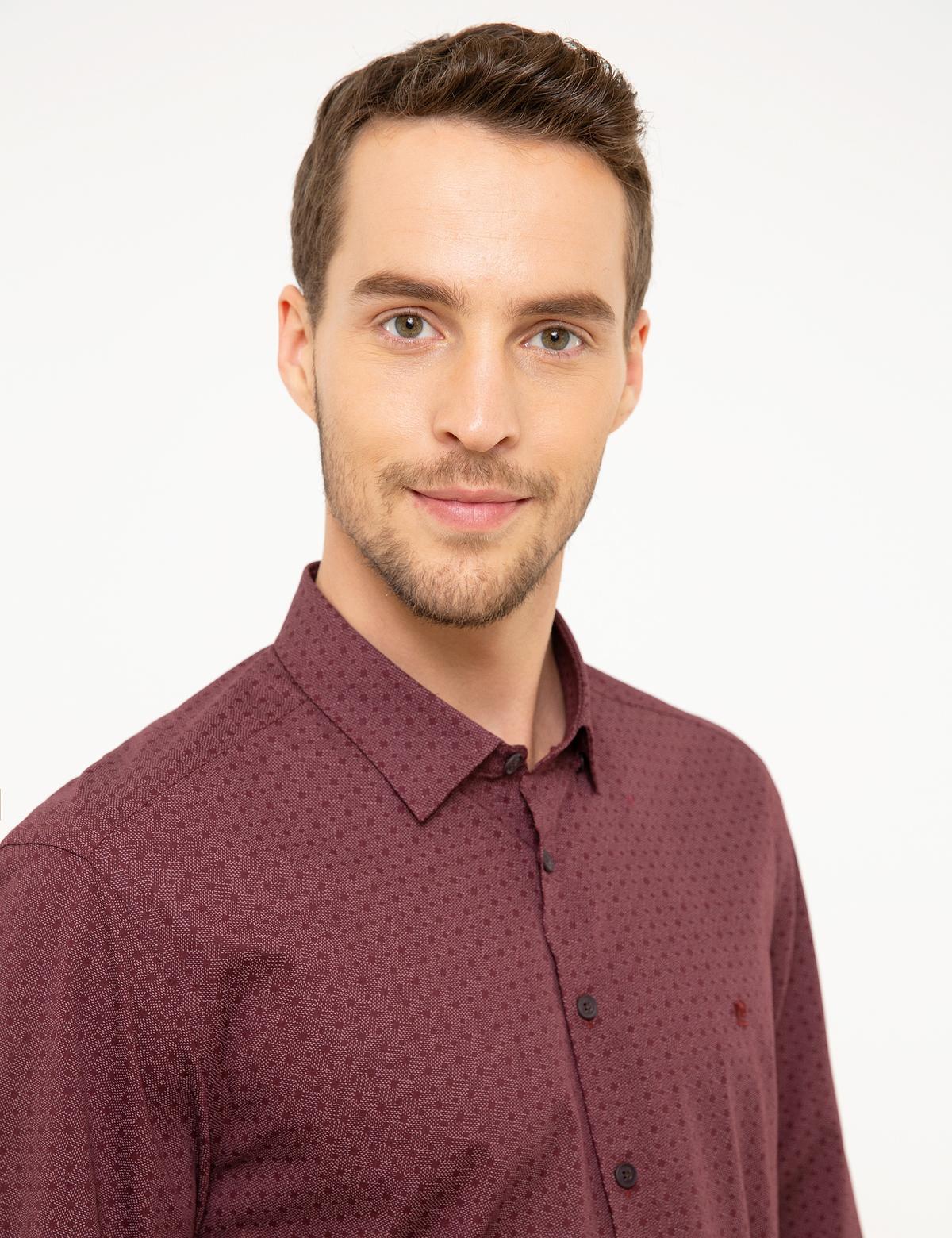 Bordo Slim Fit Gömlek - 50209602010