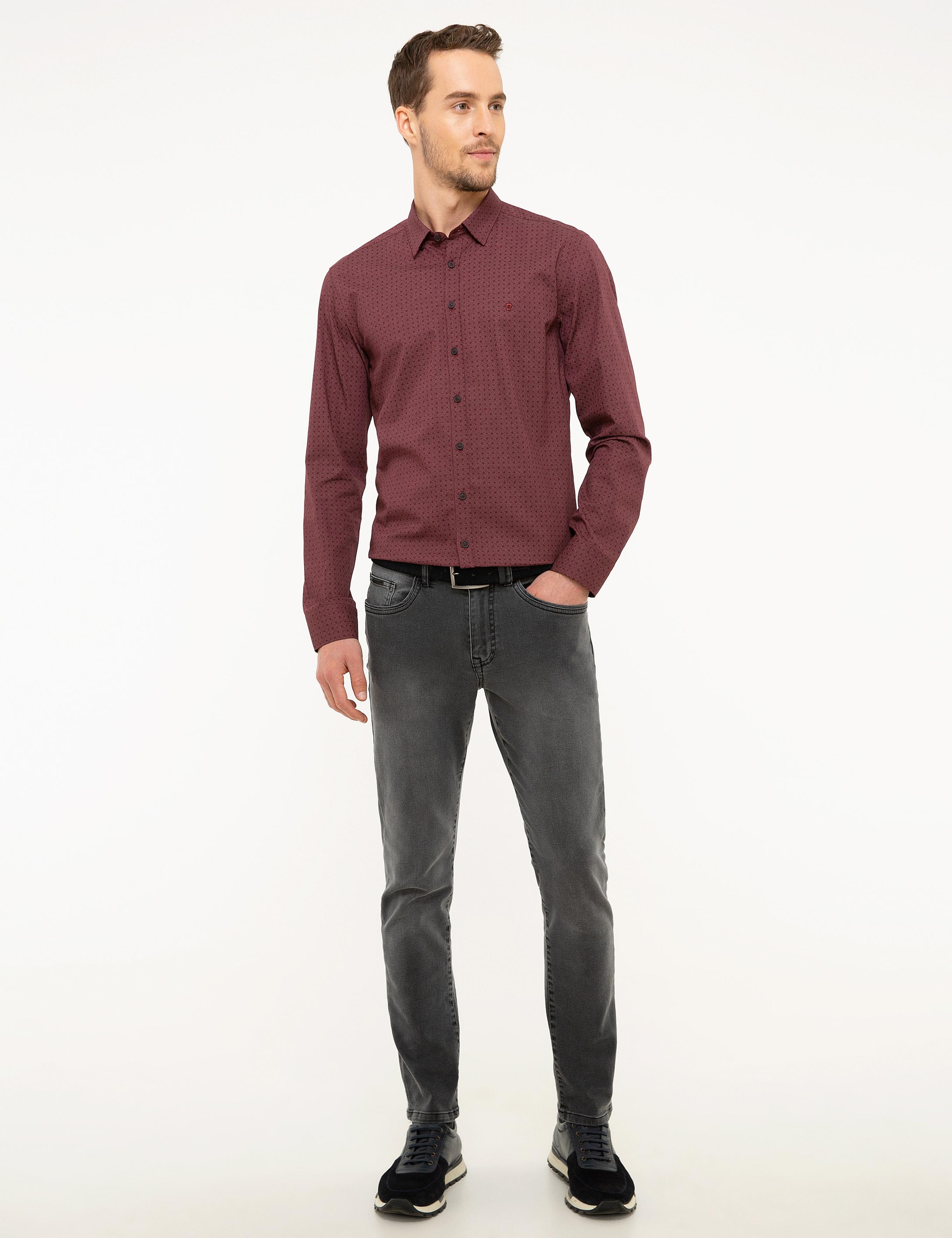 Bordo Slim Fit Gömlek