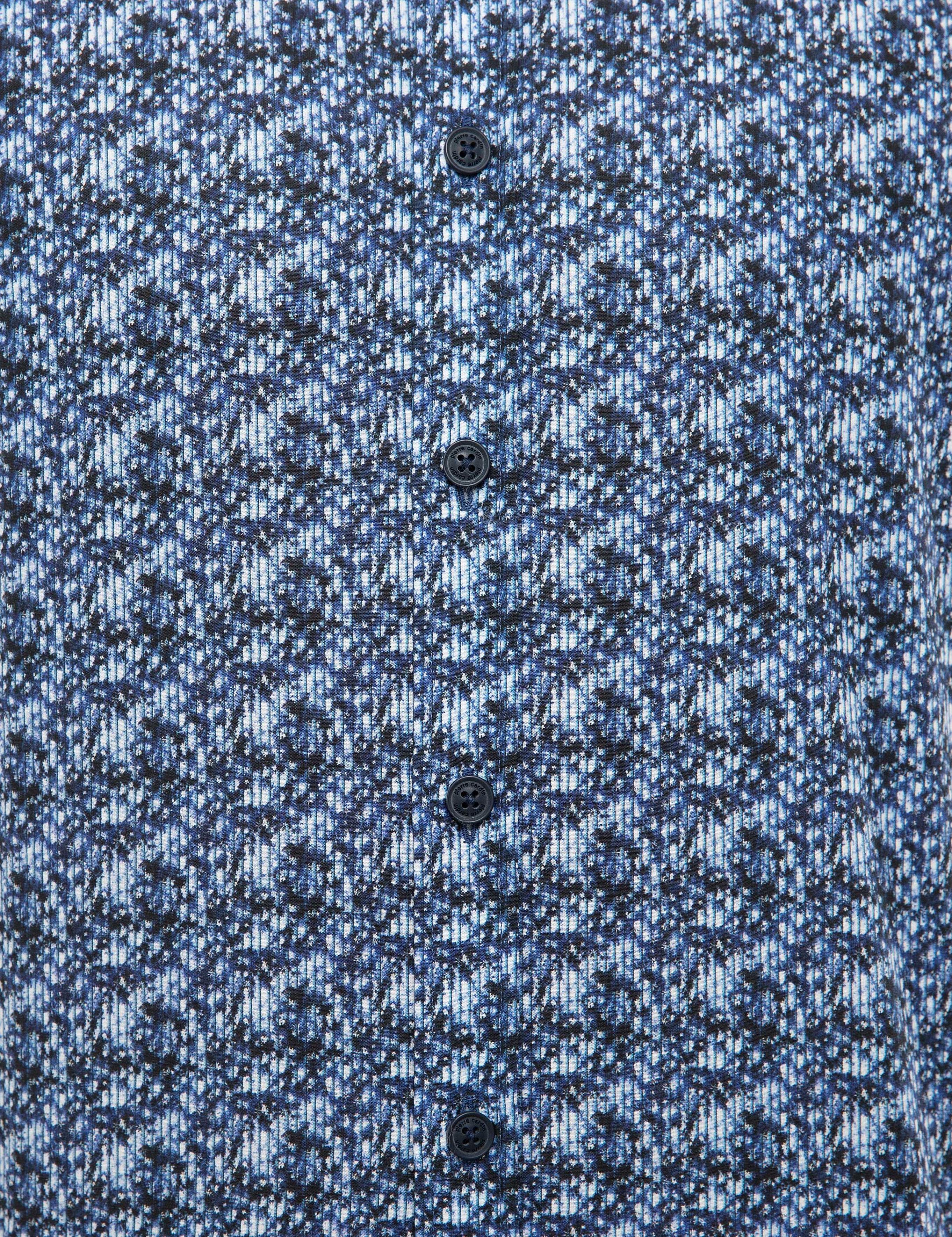 Lacivert Slim Fit Uzun Kollu Gömlek