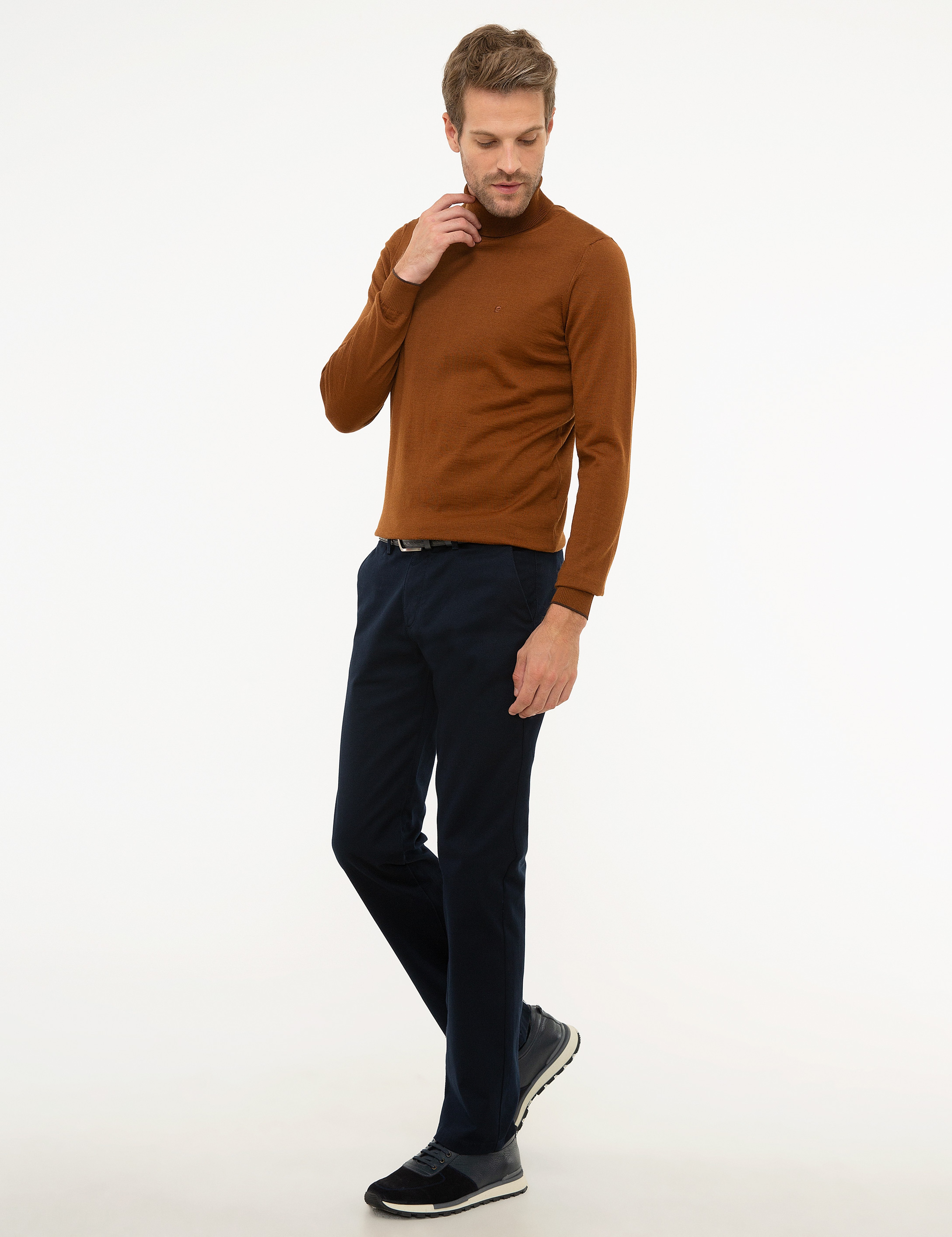 Lacivert Regular Fit Chino Pantolon - Image 2