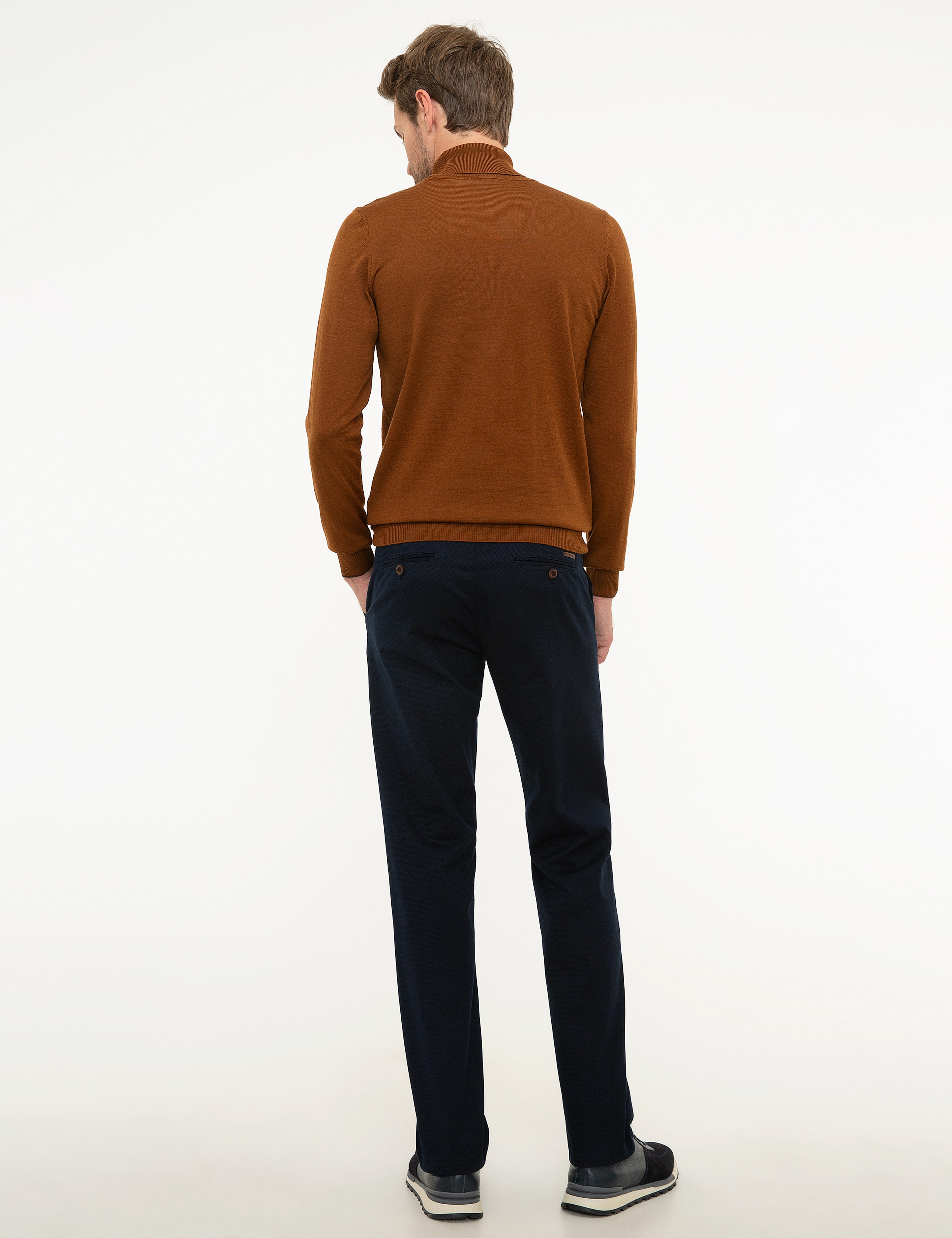 Lacivert Regular Fit Chino Pantolon - Image 3