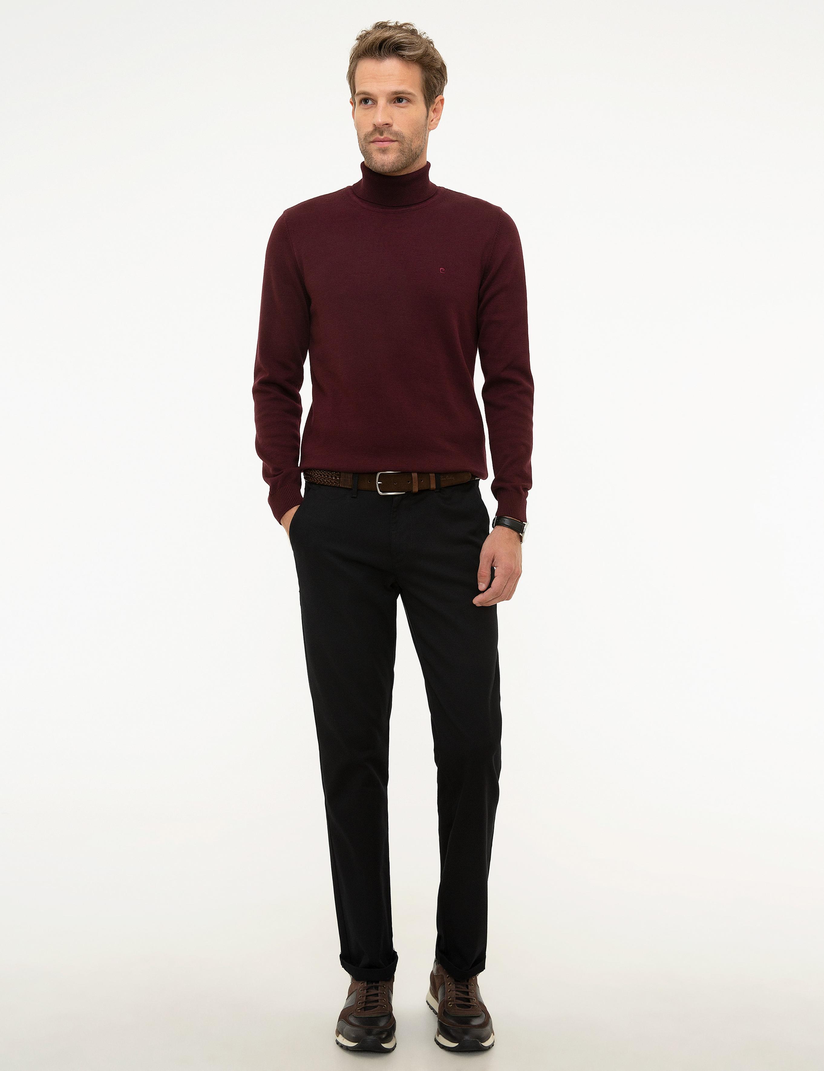 Siyah Regular Fit Chino Pantolon