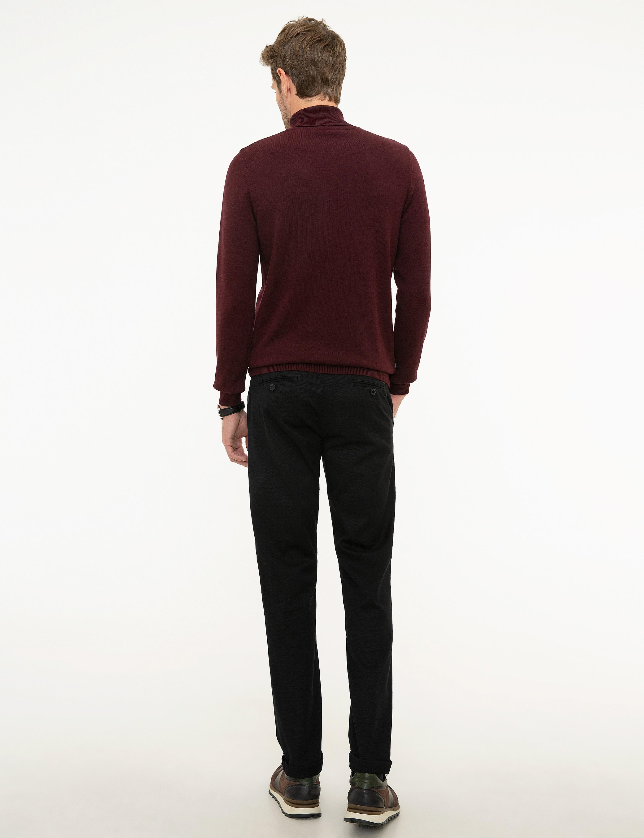 Siyah Regular Fit Chino Pantolon