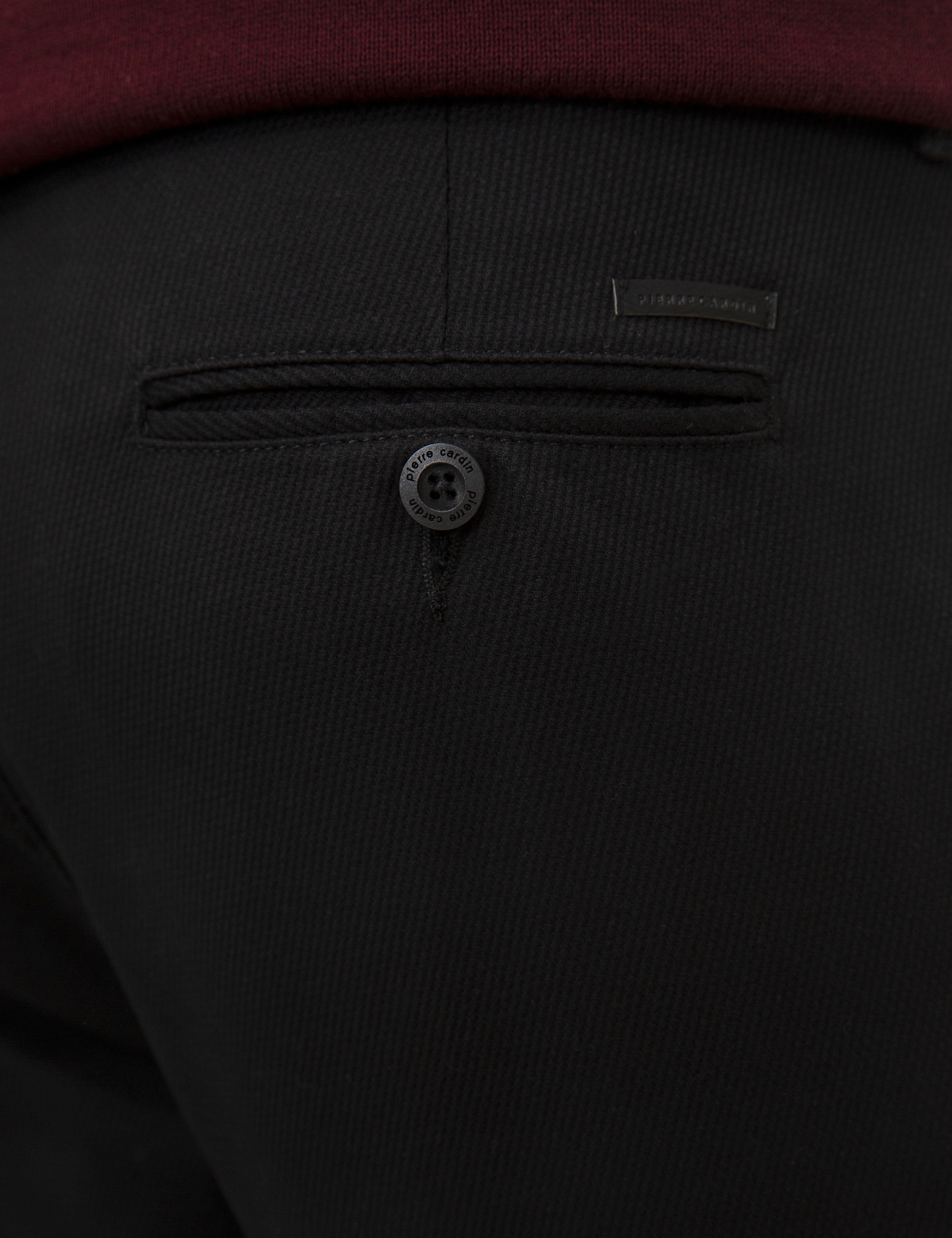 Siyah Regular Fit Chino Pantolon - Image 4