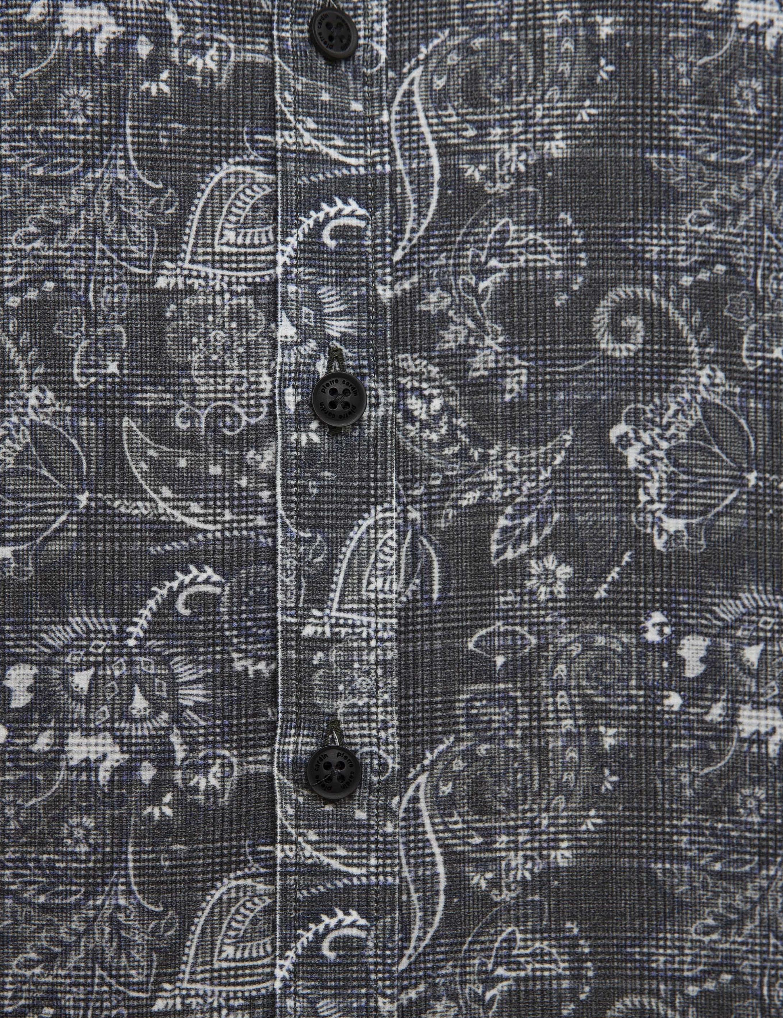 Koyu Gri Slim Fit Uzun Kollu Gömlek