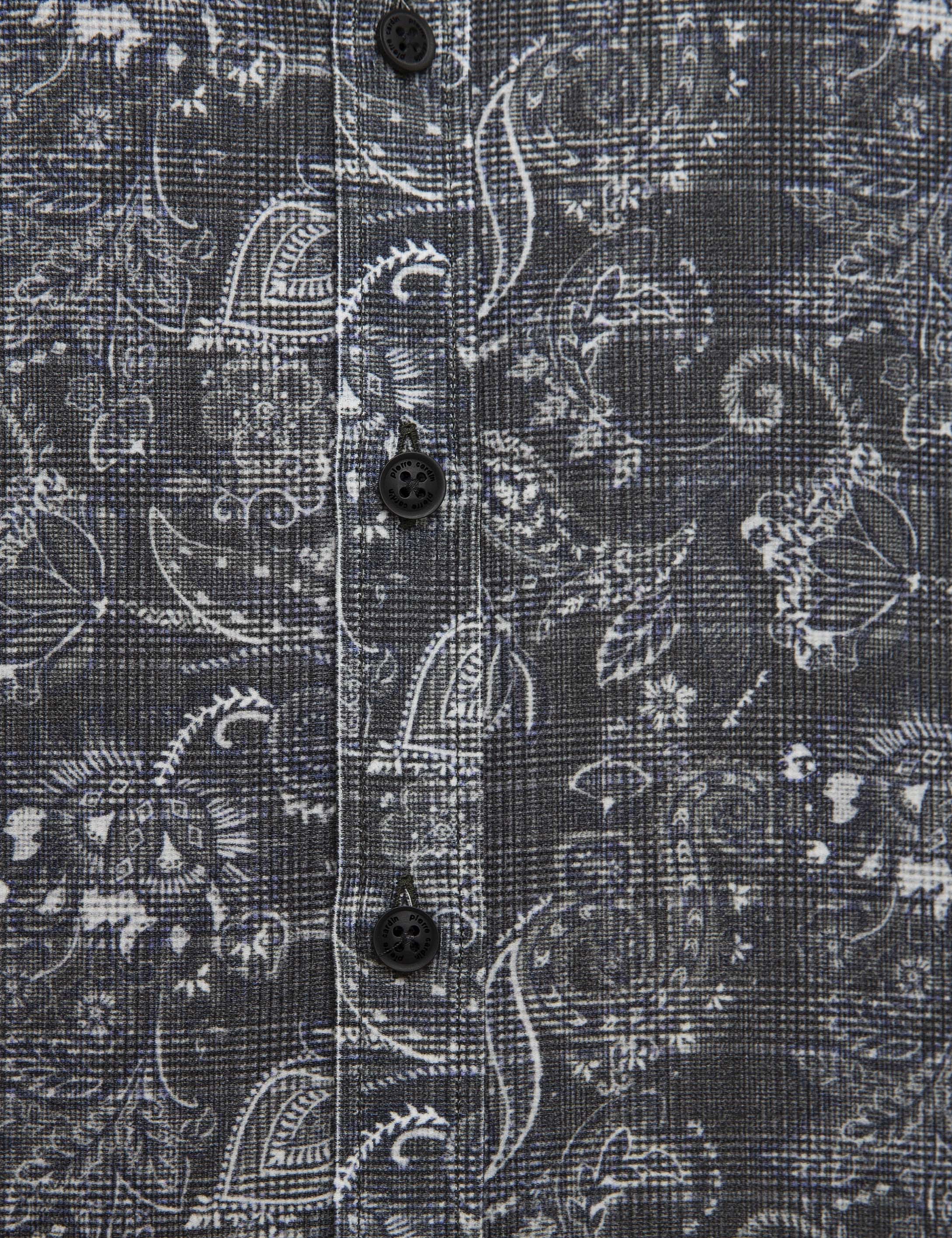 Koyu Gri Slim Fit Uzun Kollu Gömlek
