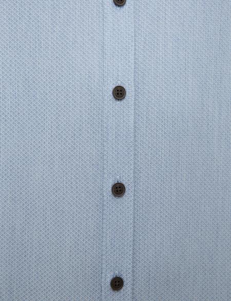 Açık Mavi Slim Fit Uzun Kollu Gömlek - 50209255017