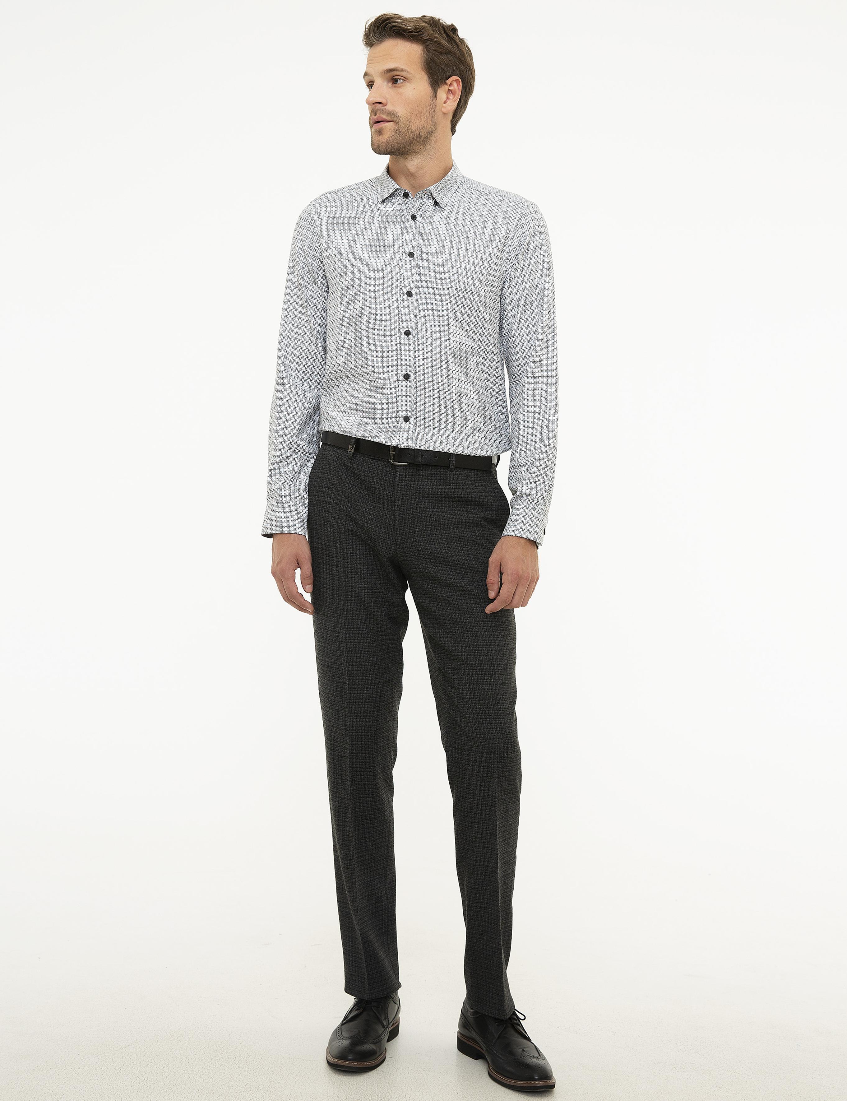 Gri Slim Fit Gömlek