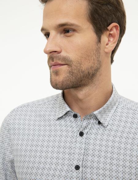 Gri Slim Fit Gömlek - 50209291005